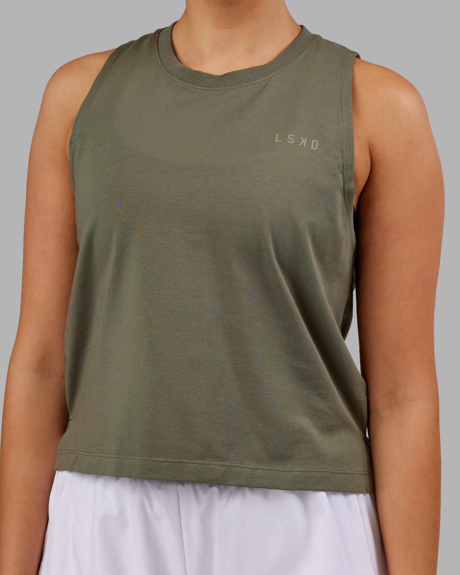 Deluxe PimaFLX Tank - Olive Fade sold by LSKD product image thumbnail 5
