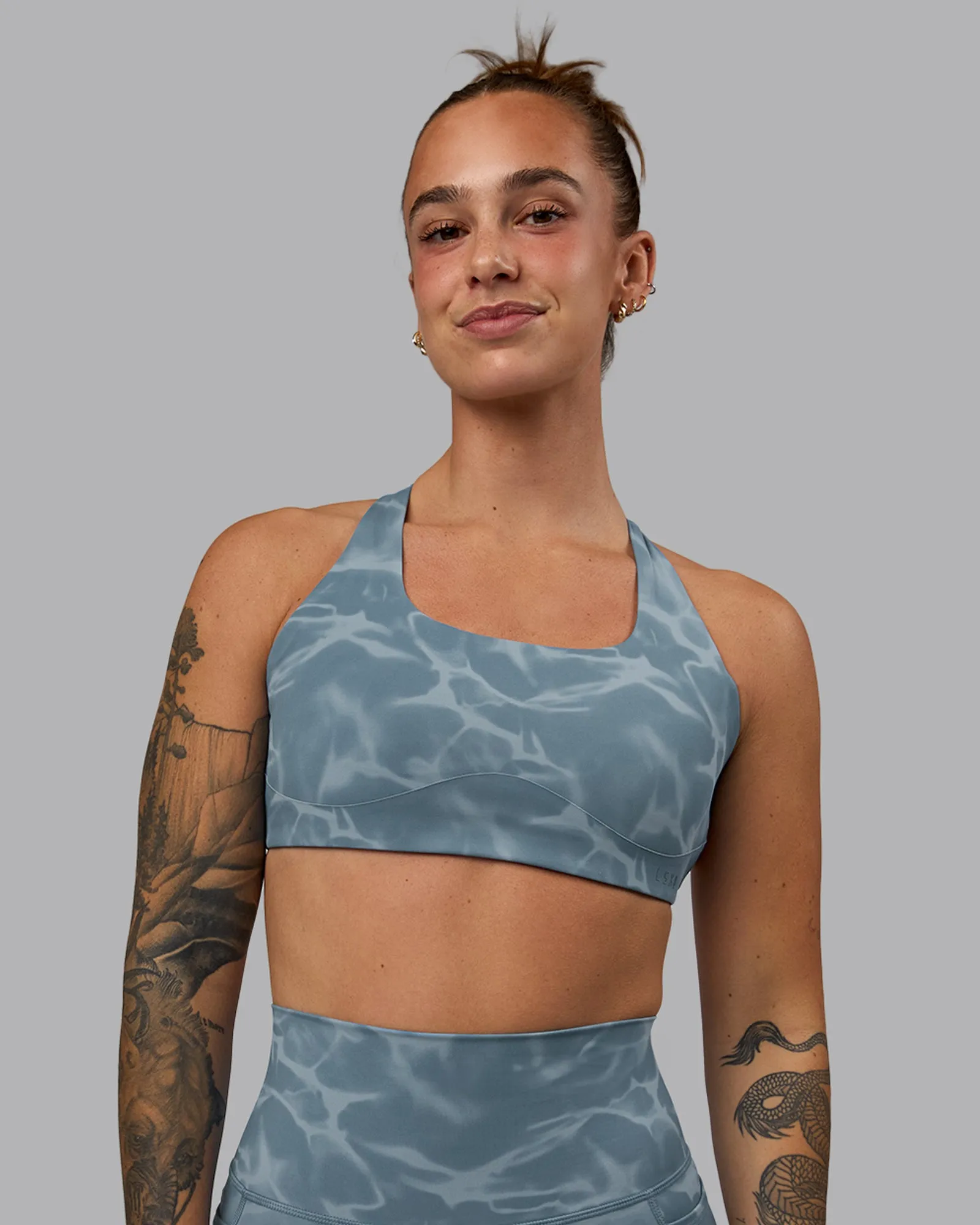 Aspire Sports Bra - Tranquil-Elemental Blue sold by LSKD product image thumbnail 4