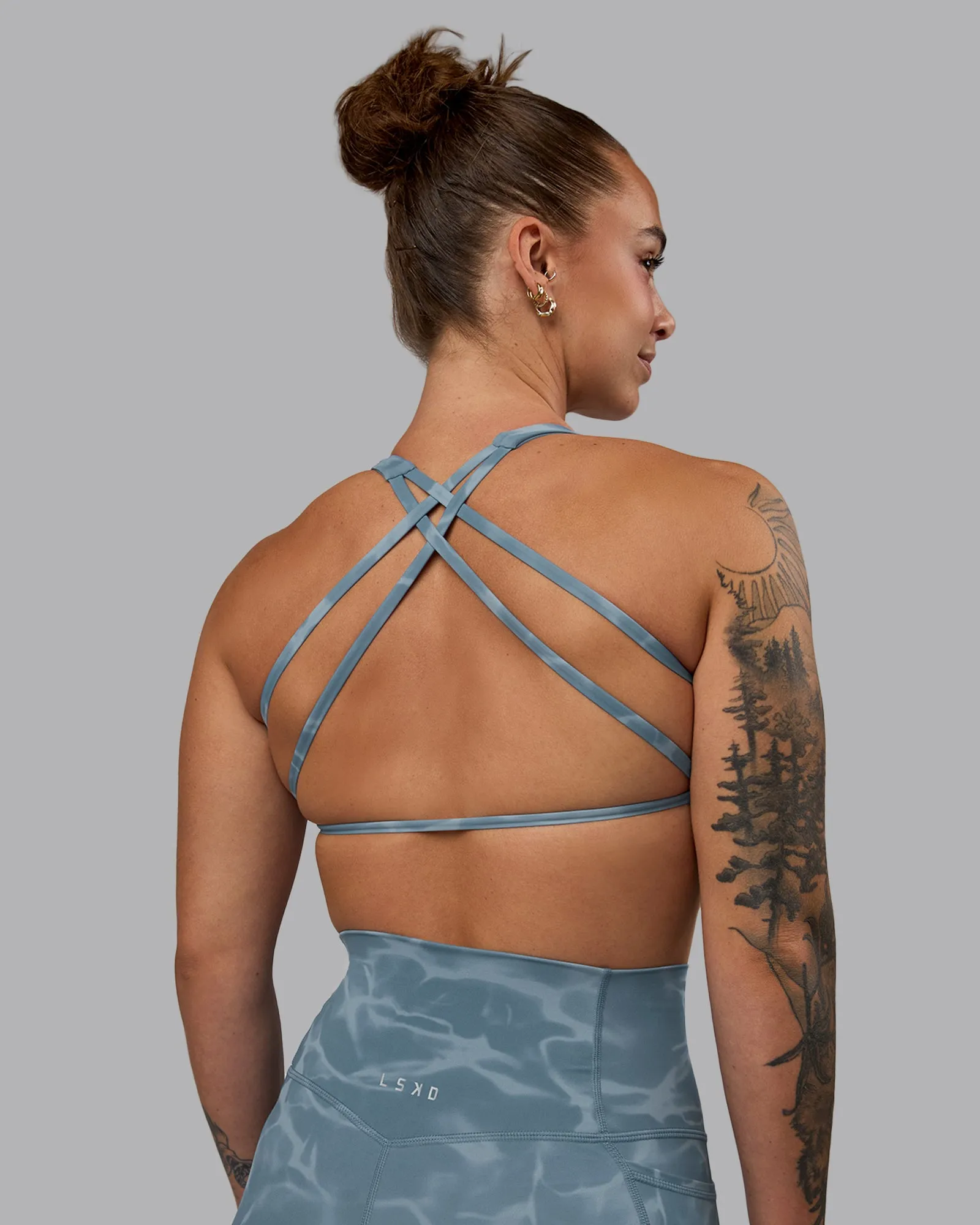 Aspire Sports Bra - Tranquil-Elemental Blue sold by LSKD