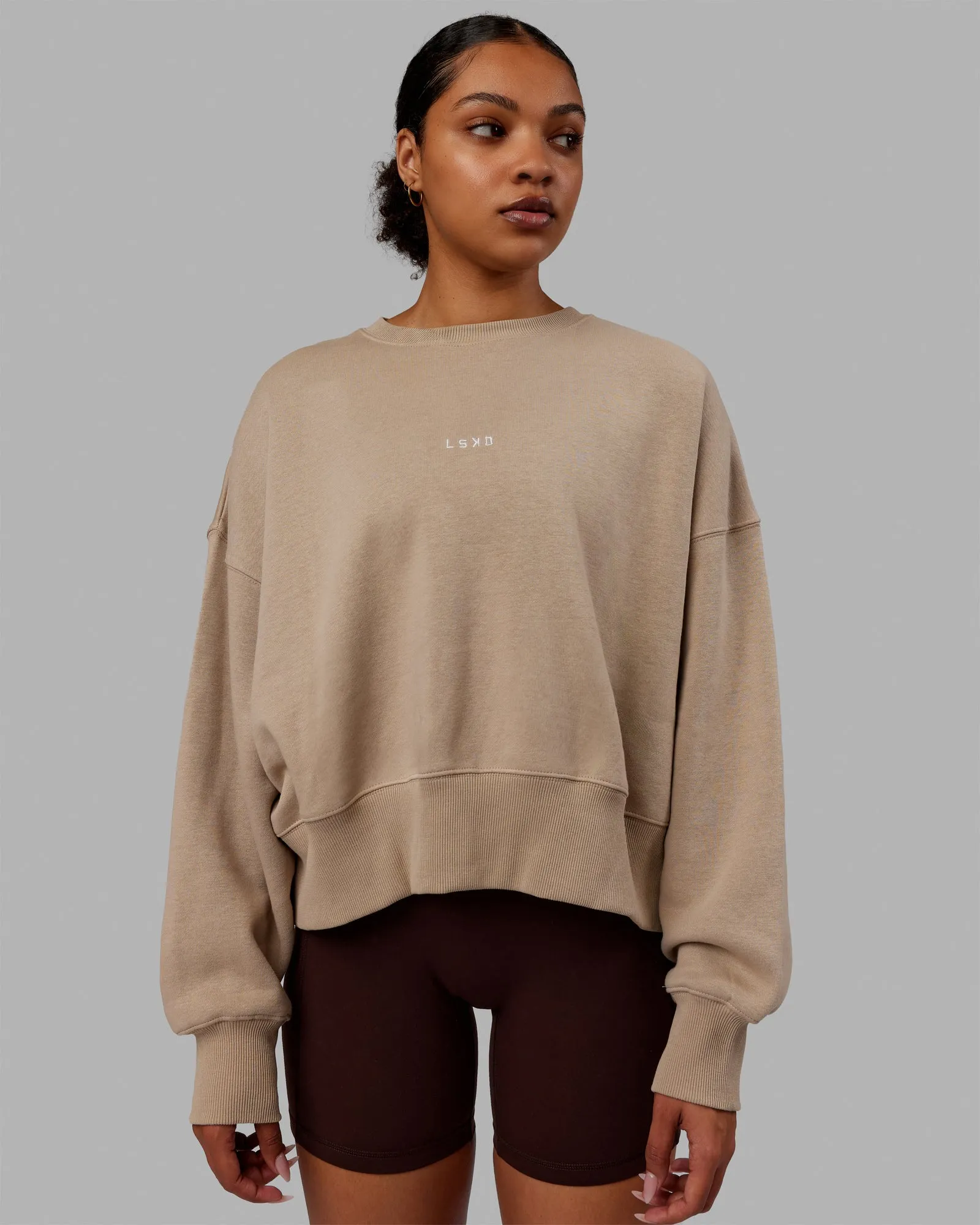 Everyday Slouch Sweater - Taupe sold by LSKD