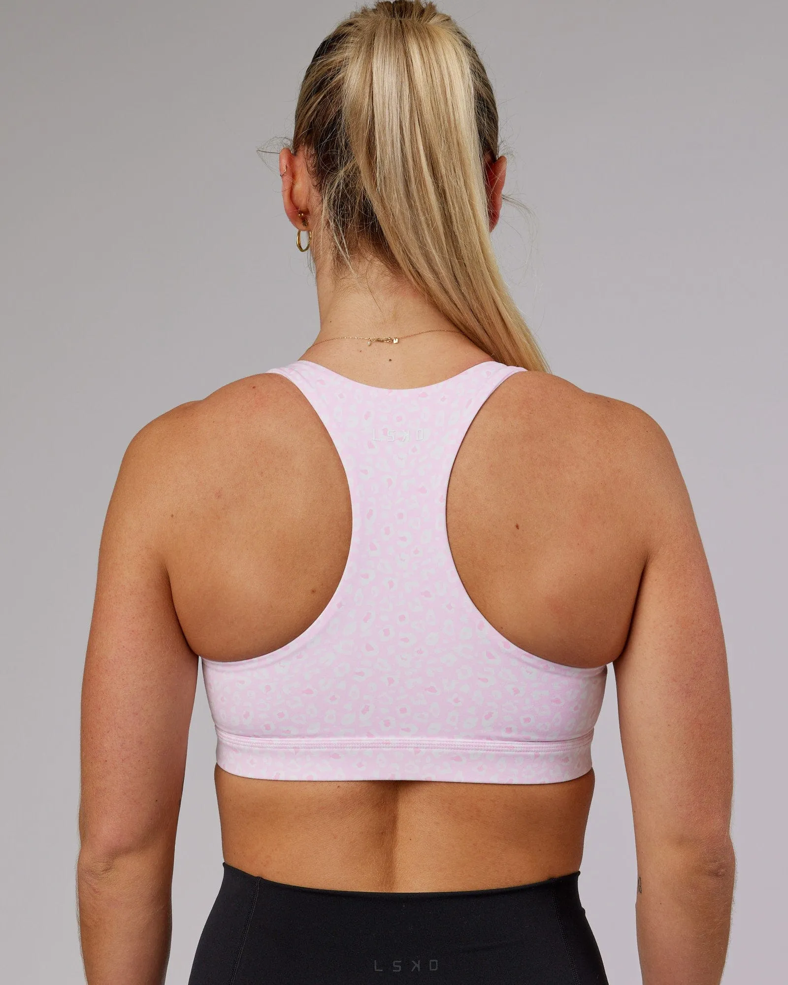 Base Sports Bra - Blush Leopard sold by LSKD product image thumbnail 4