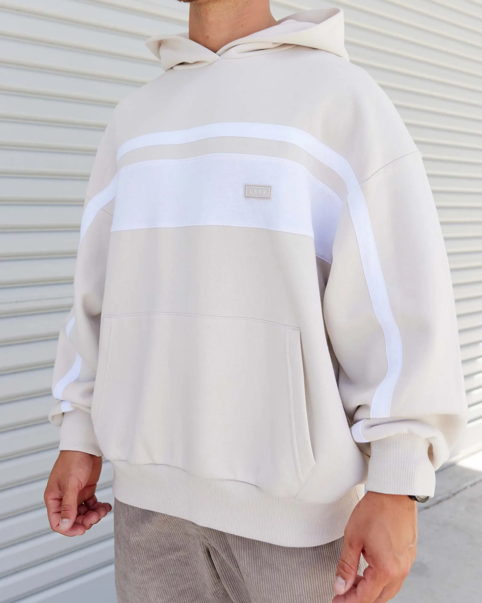Unisex Intercept Hoodie Oversize - Clay-White sold by LSKD product image thumbnail 2