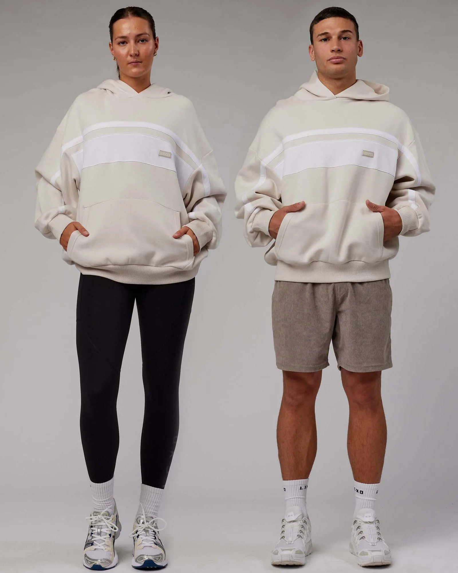 Unisex Intercept Hoodie Oversize - Clay-White sold by LSKD