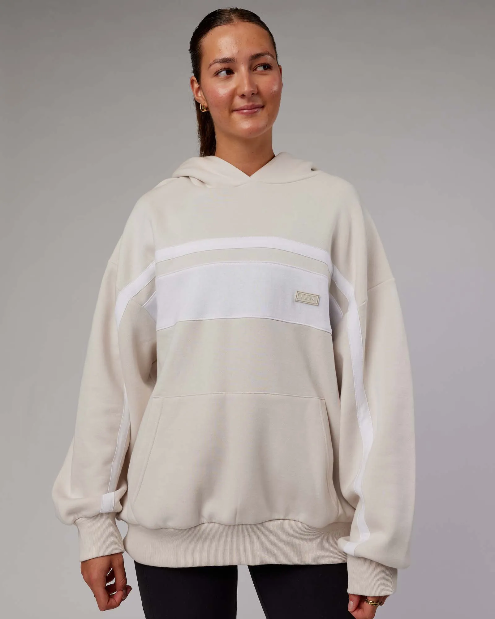 Unisex Intercept Hoodie Oversize - Clay-White sold by LSKD product image thumbnail 3