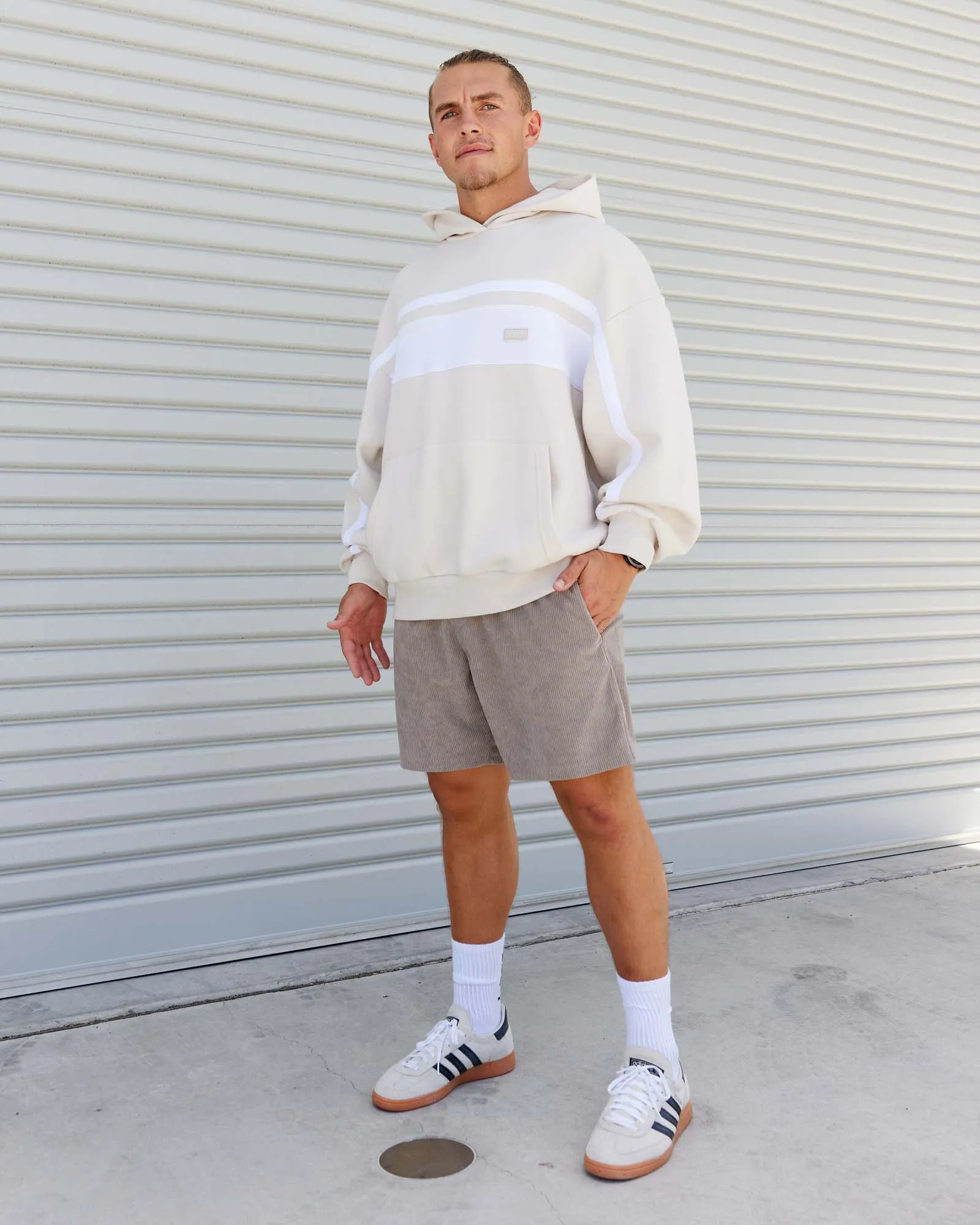 Unisex Intercept Hoodie Oversize - Clay-White sold by LSKD product image thumbnail 5