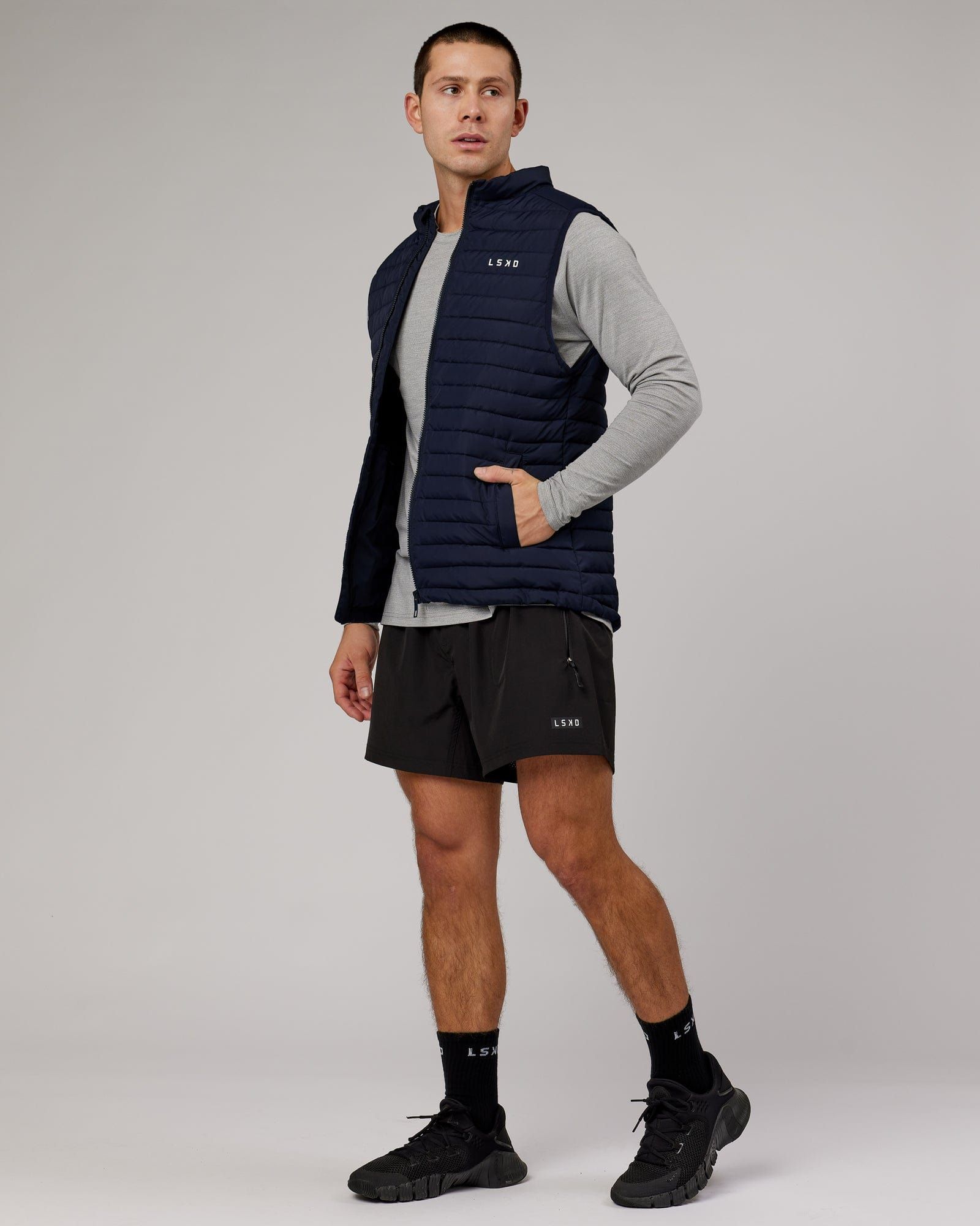 Uplift Puffer Vest - Navy sold by LSKD product image thumbnail 3