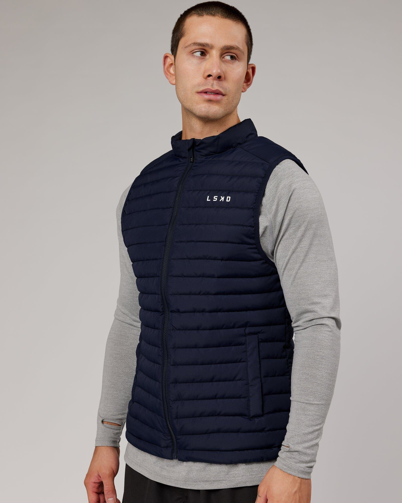 Uplift Puffer Vest - Navy sold by LSKD