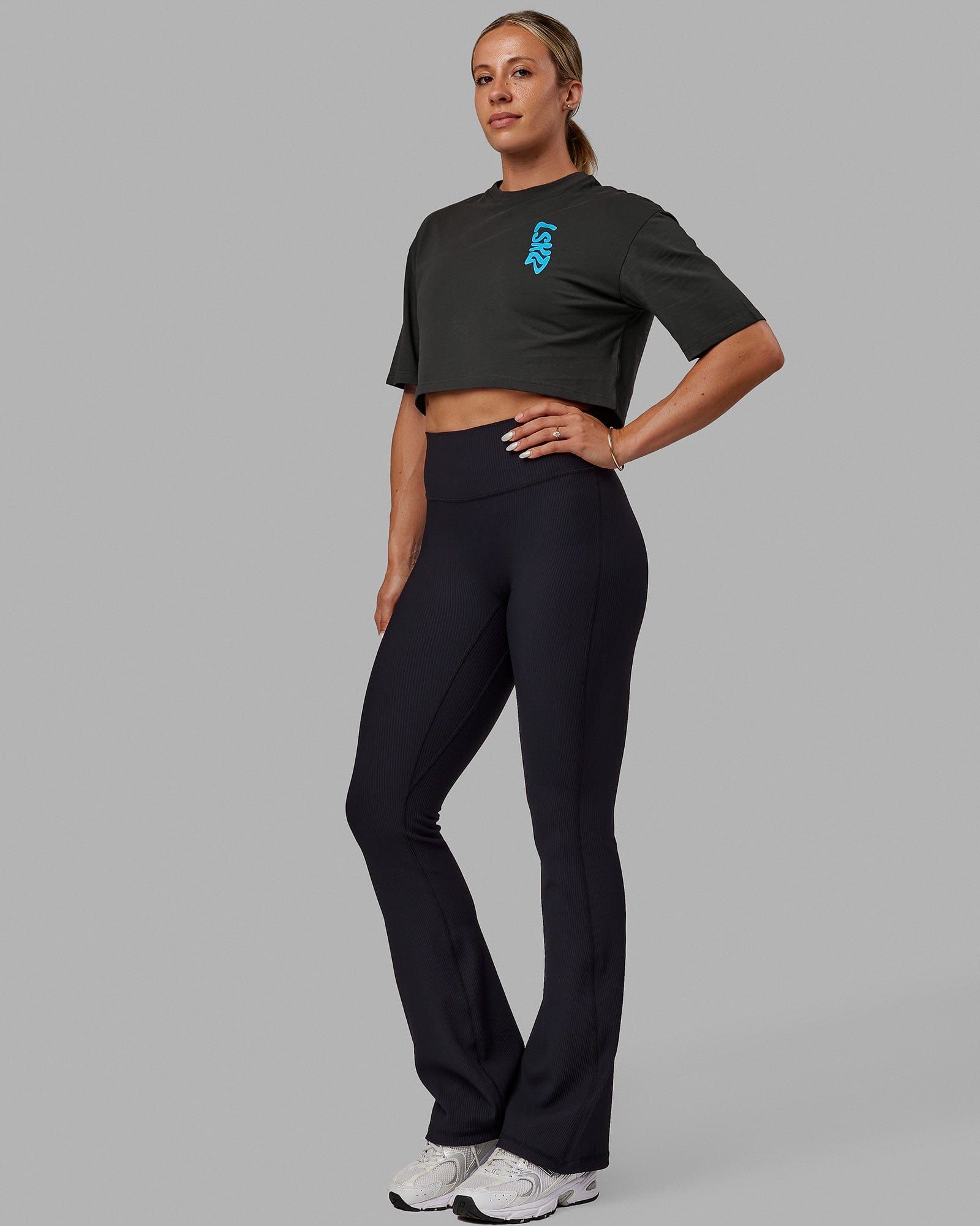 Miami24 FLXCotton Cropped Tee - Pirate Black-Blue sold by LSKD product image thumbnail 3