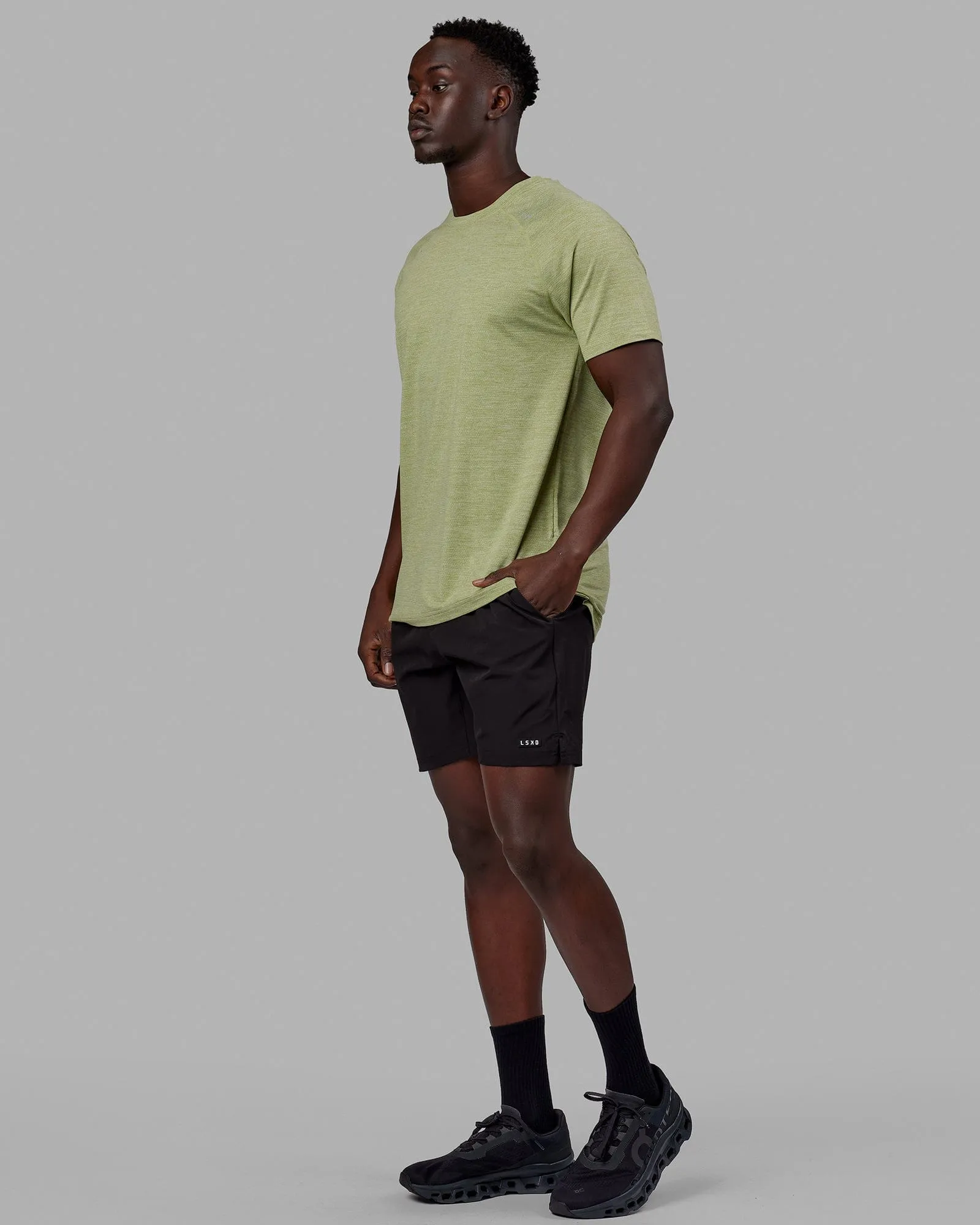 Perform VapourFLX Tee - Moss Stone Marl sold by LSKD product image thumbnail 3