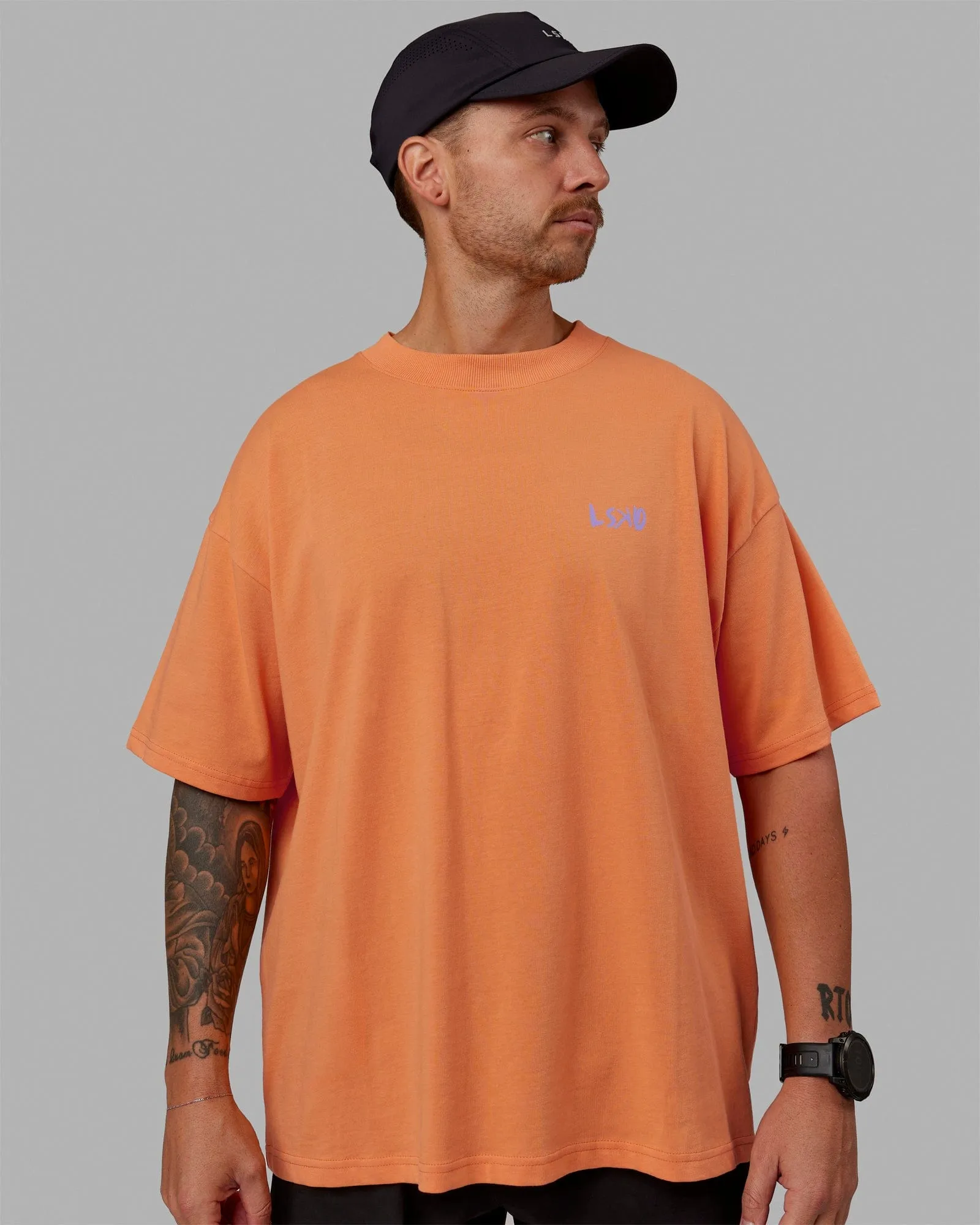 Unisex Good Times Club 2.0 Heavyweight Tee Oversize - Geranium-Purple sold by LSKD product image thumbnail 2
