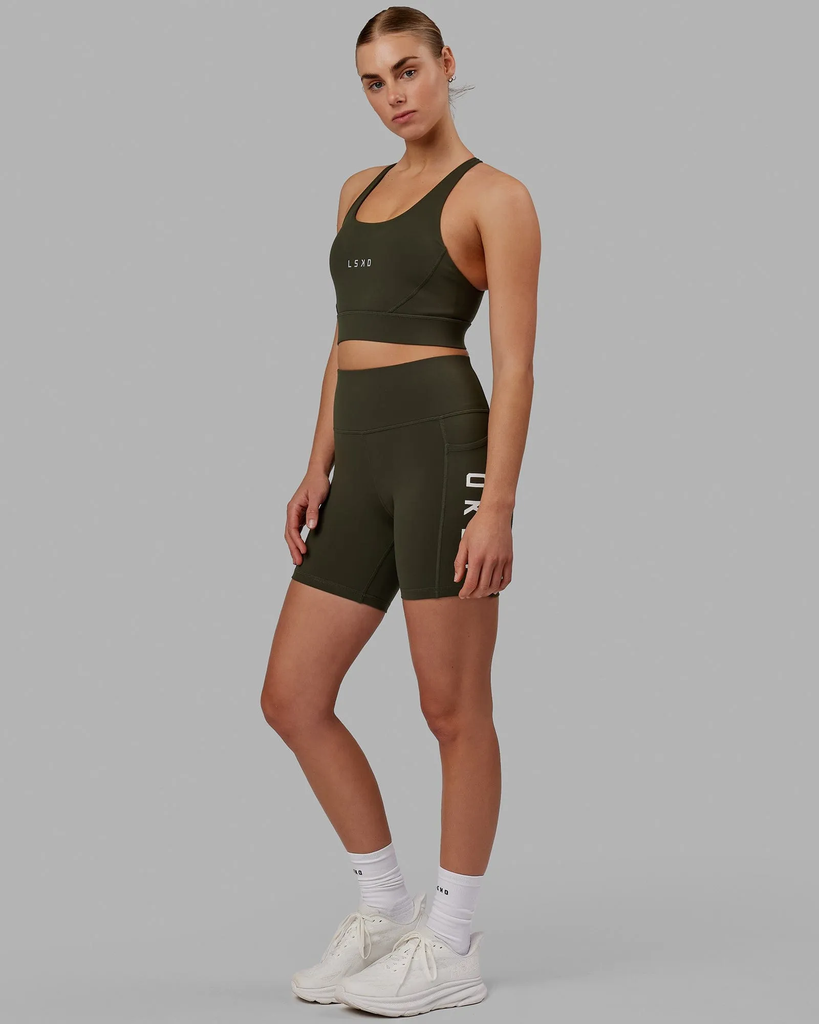 Rep Mid Short Tights - Forest Night sold by LSKD product image thumbnail 4