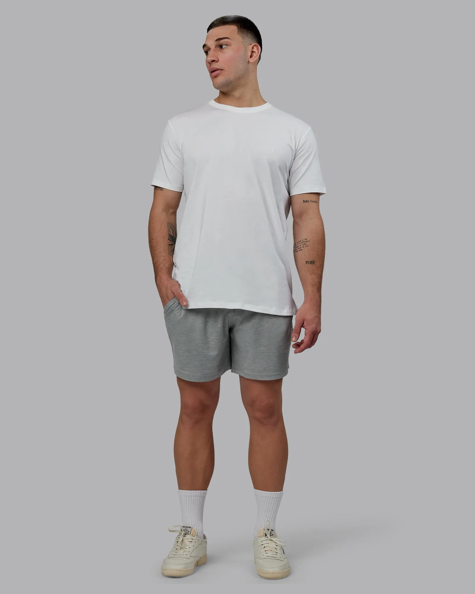 Restore CloudFLX Short - Light Grey Marl sold by LSKD product image thumbnail 3