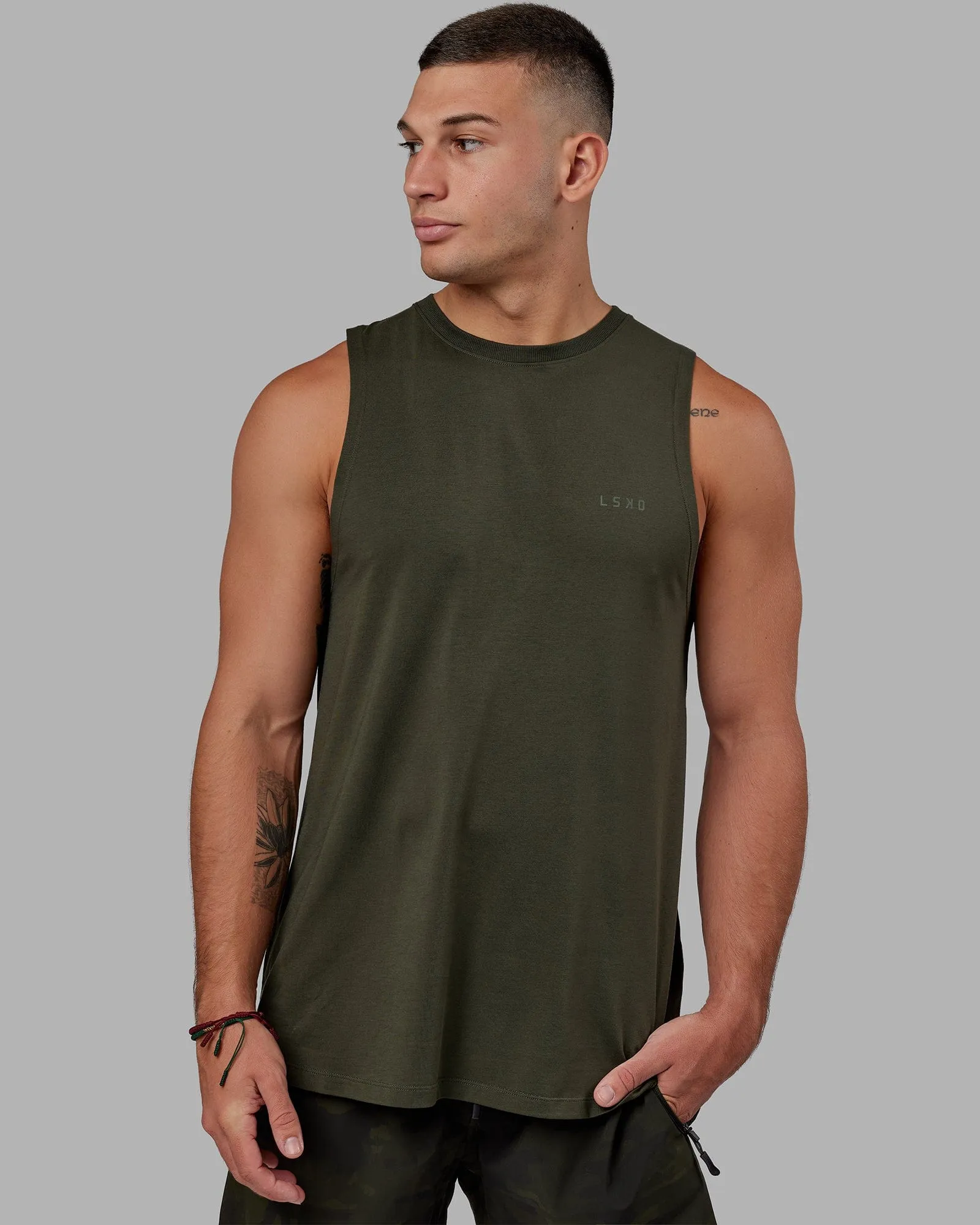 Deluxe PimaFLX Tank - Forest Night sold by LSKD