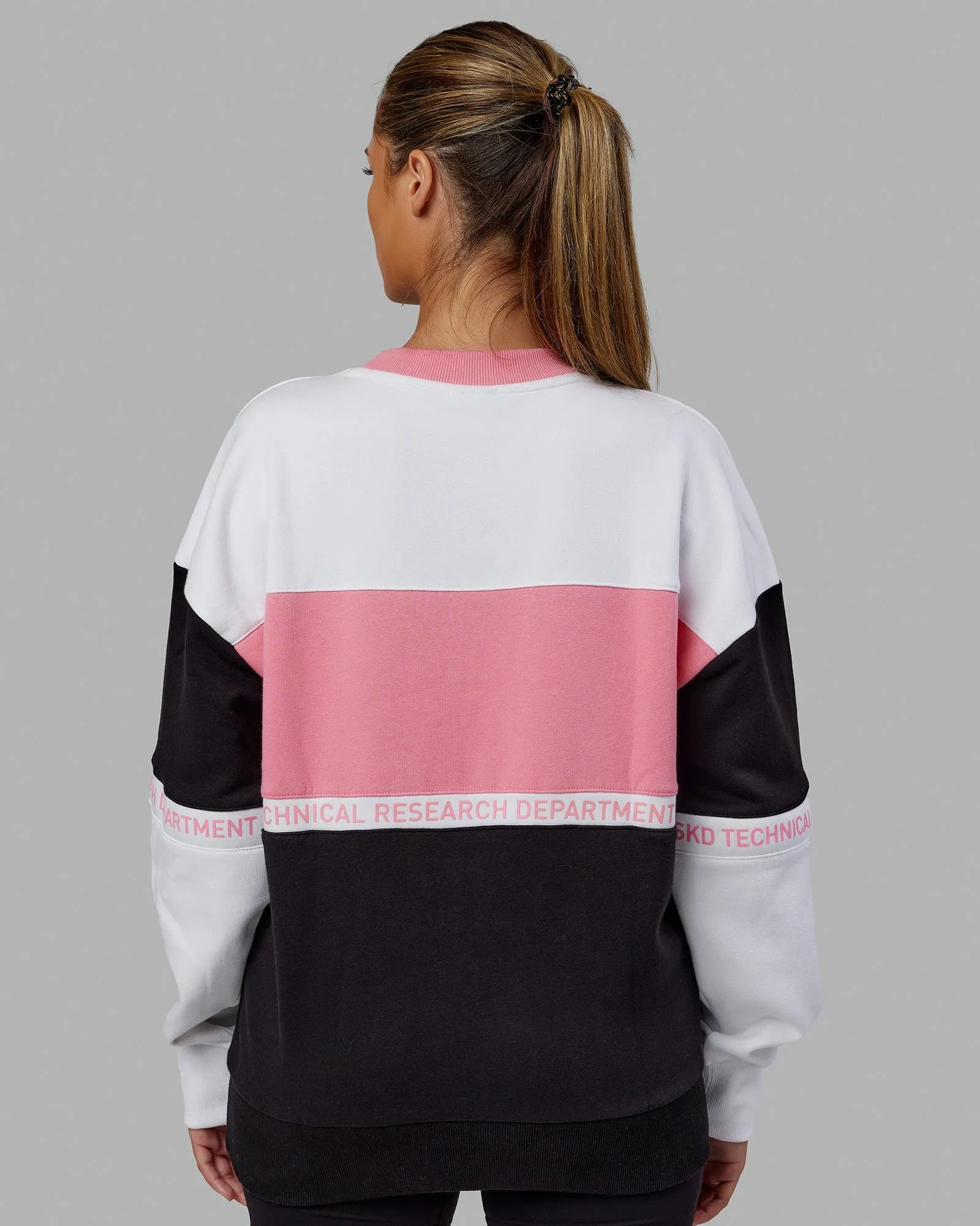 Unisex Sportif Sweater Oversize - Black-Peony Pink sold by LSKD product image thumbnail 4