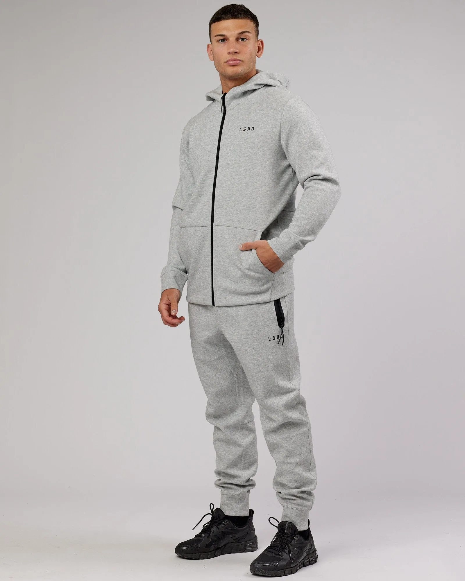 Athlete ForgedFleece Zip Up Hoodie - Lt Grey Marl sold by LSKD product image thumbnail 3