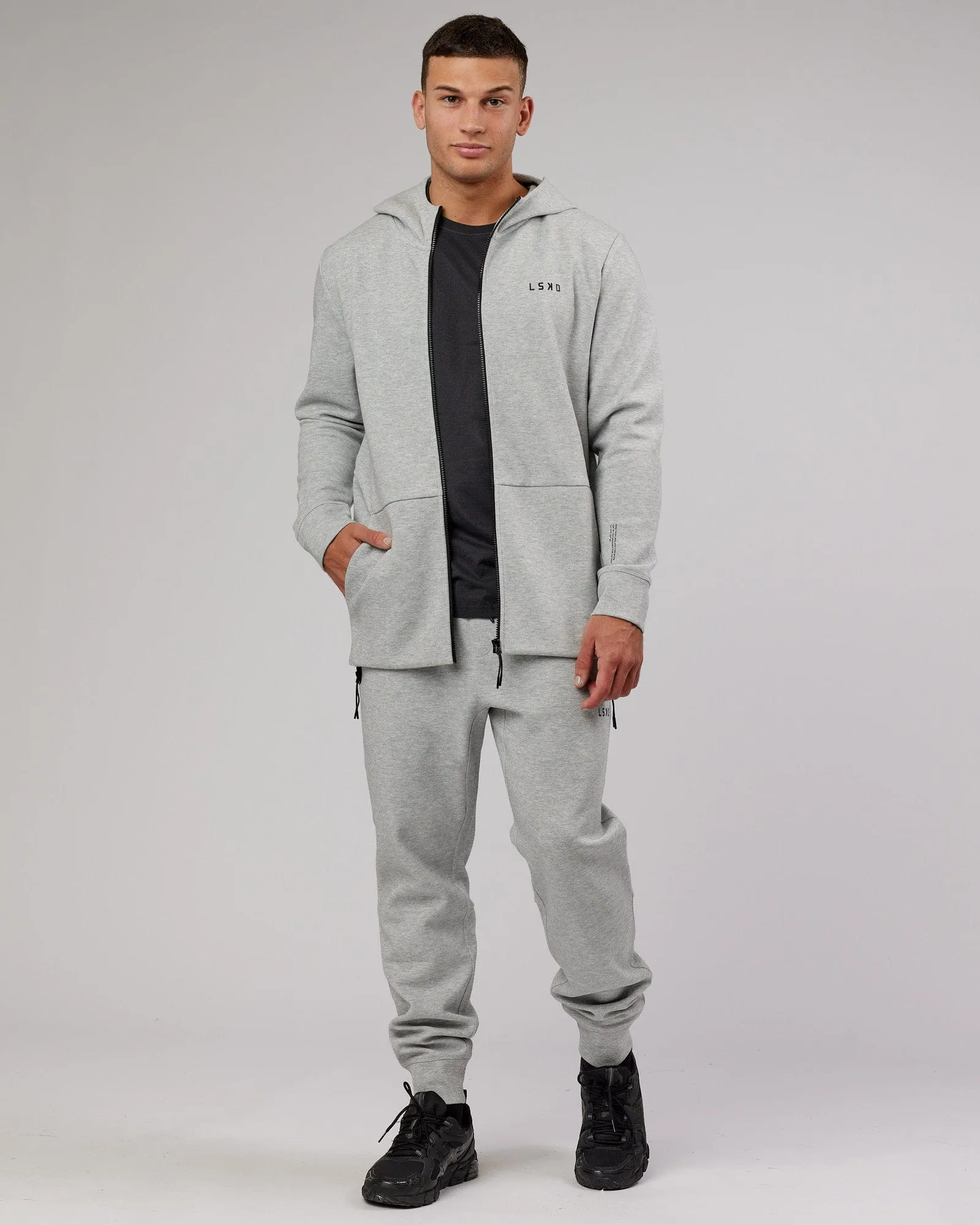 Athlete ForgedFleece Zip Up Hoodie - Lt Grey Marl sold by LSKD product image thumbnail 4