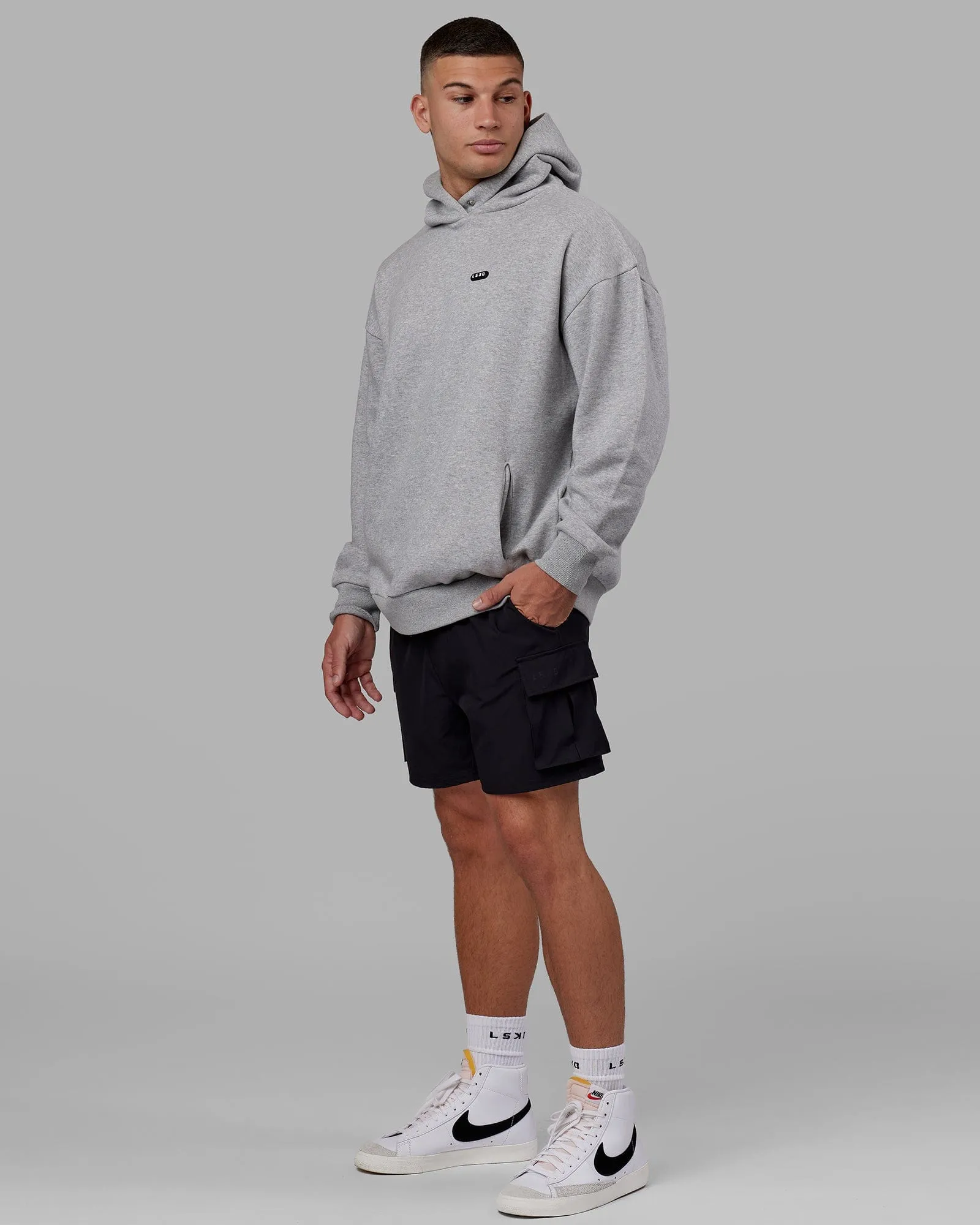 Unisex Capsule Hoodie Oversize - Lt Grey Marl sold by LSKD product image thumbnail 5