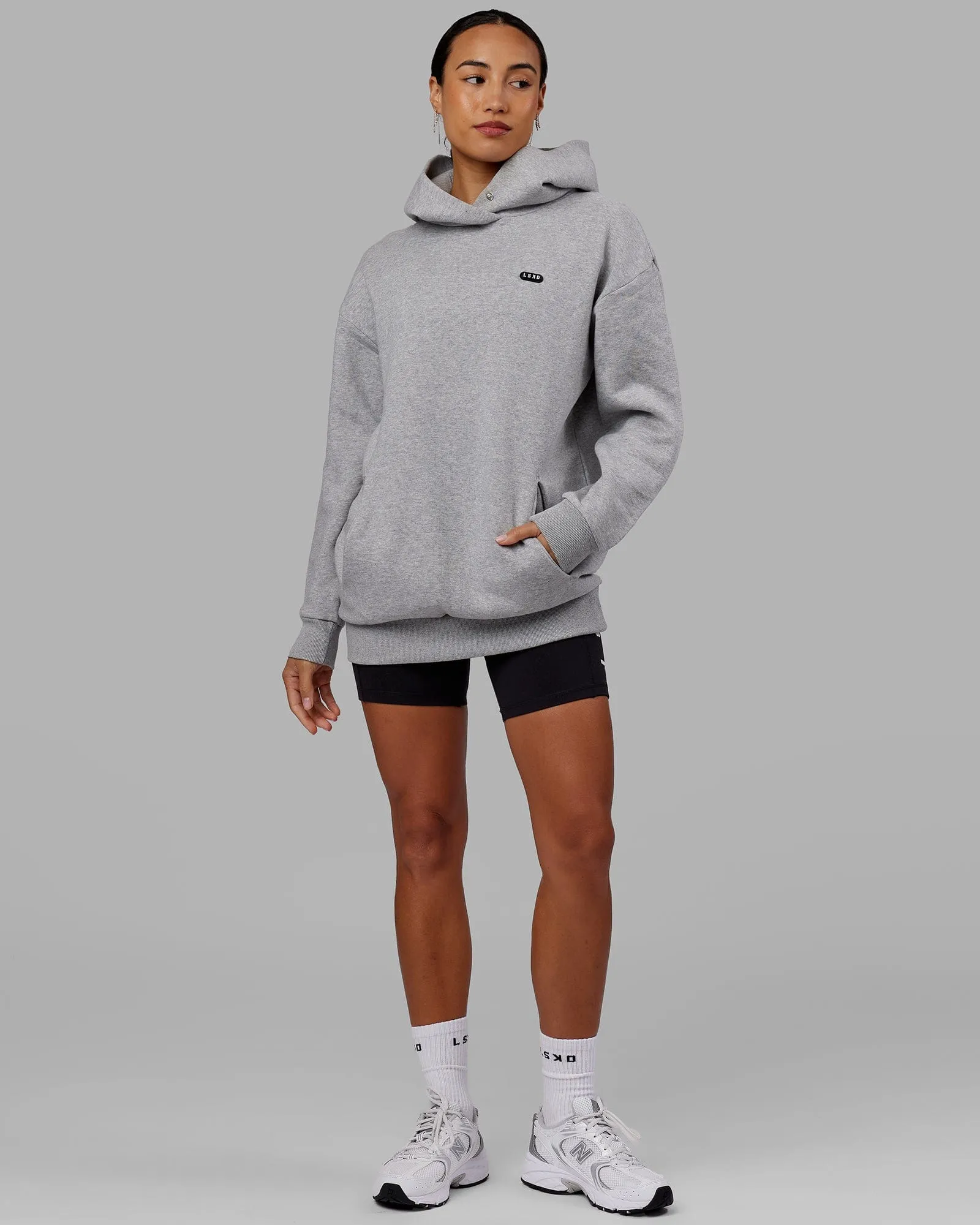 Unisex Capsule Hoodie Oversize - Lt Grey Marl sold by LSKD product image thumbnail 2
