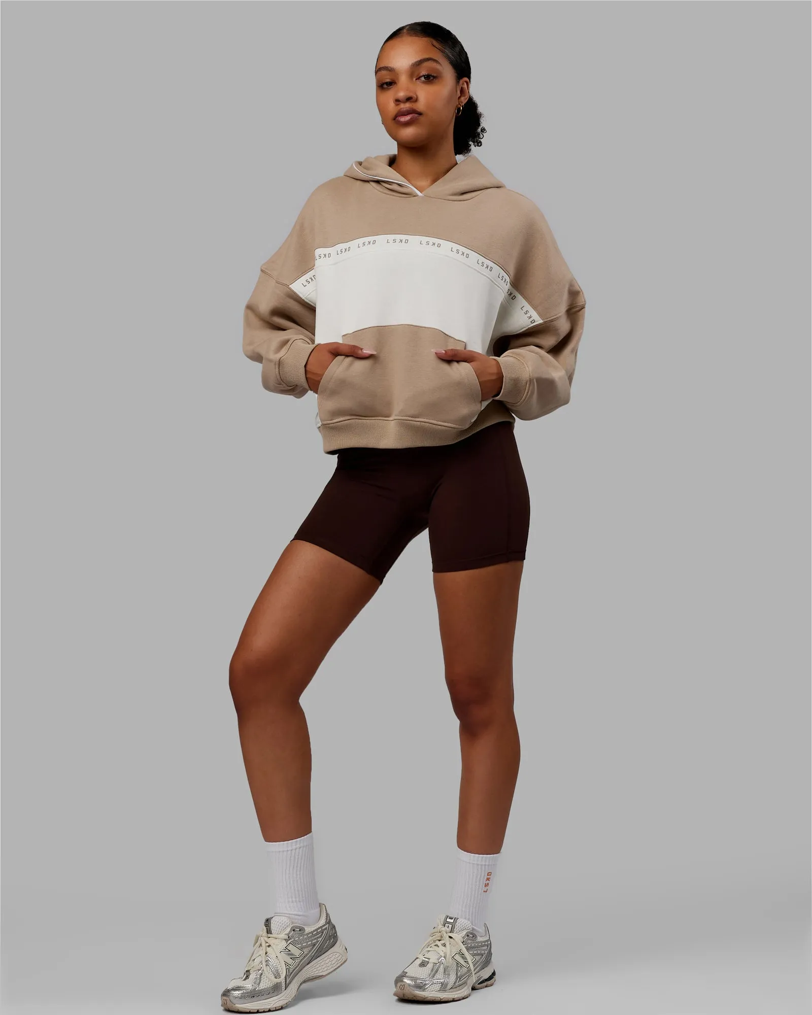 Extend Hoodie - Taupe-White sold by LSKD product image thumbnail 3