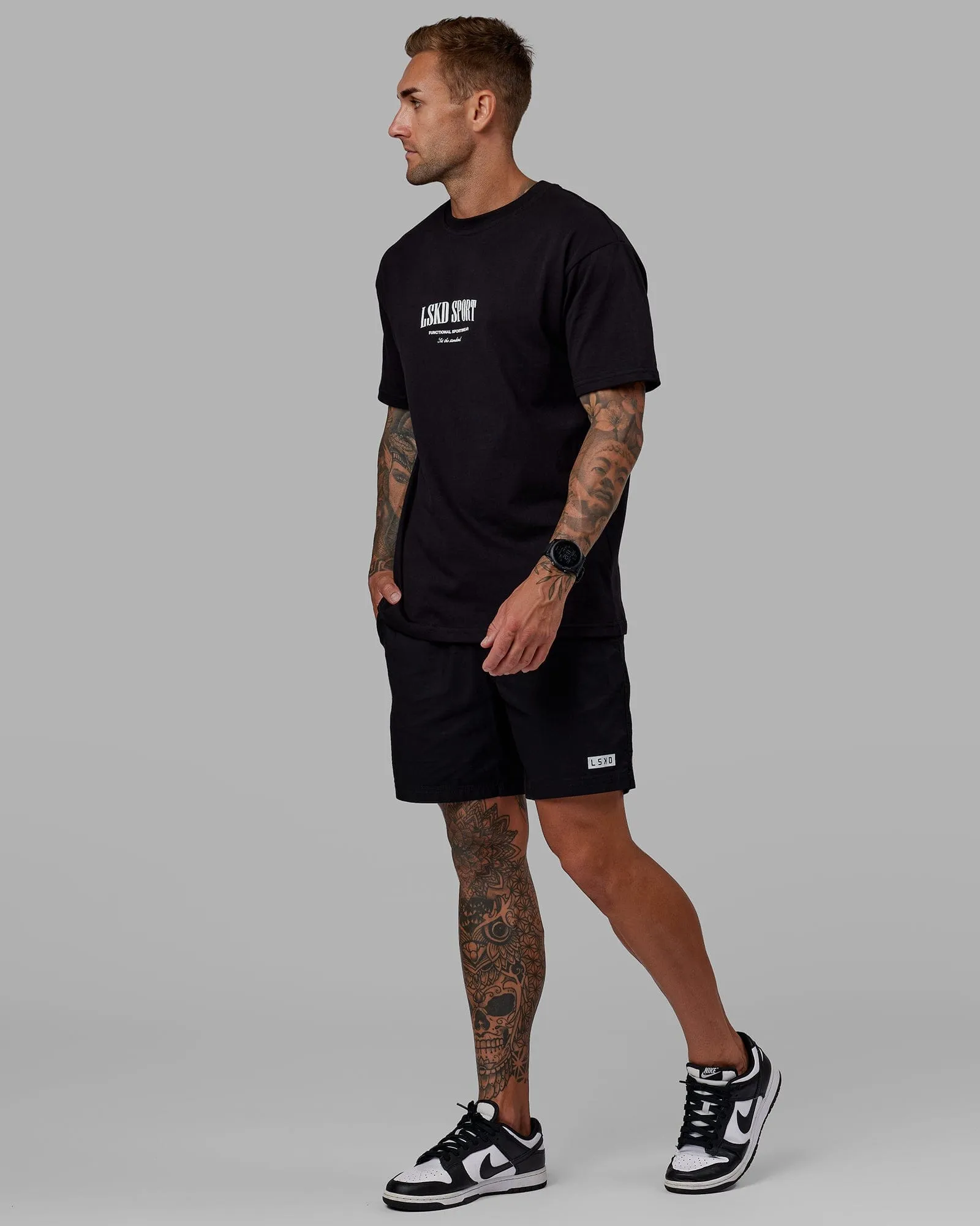 Daily 7" Short - Black-White sold by LSKD product image thumbnail 5