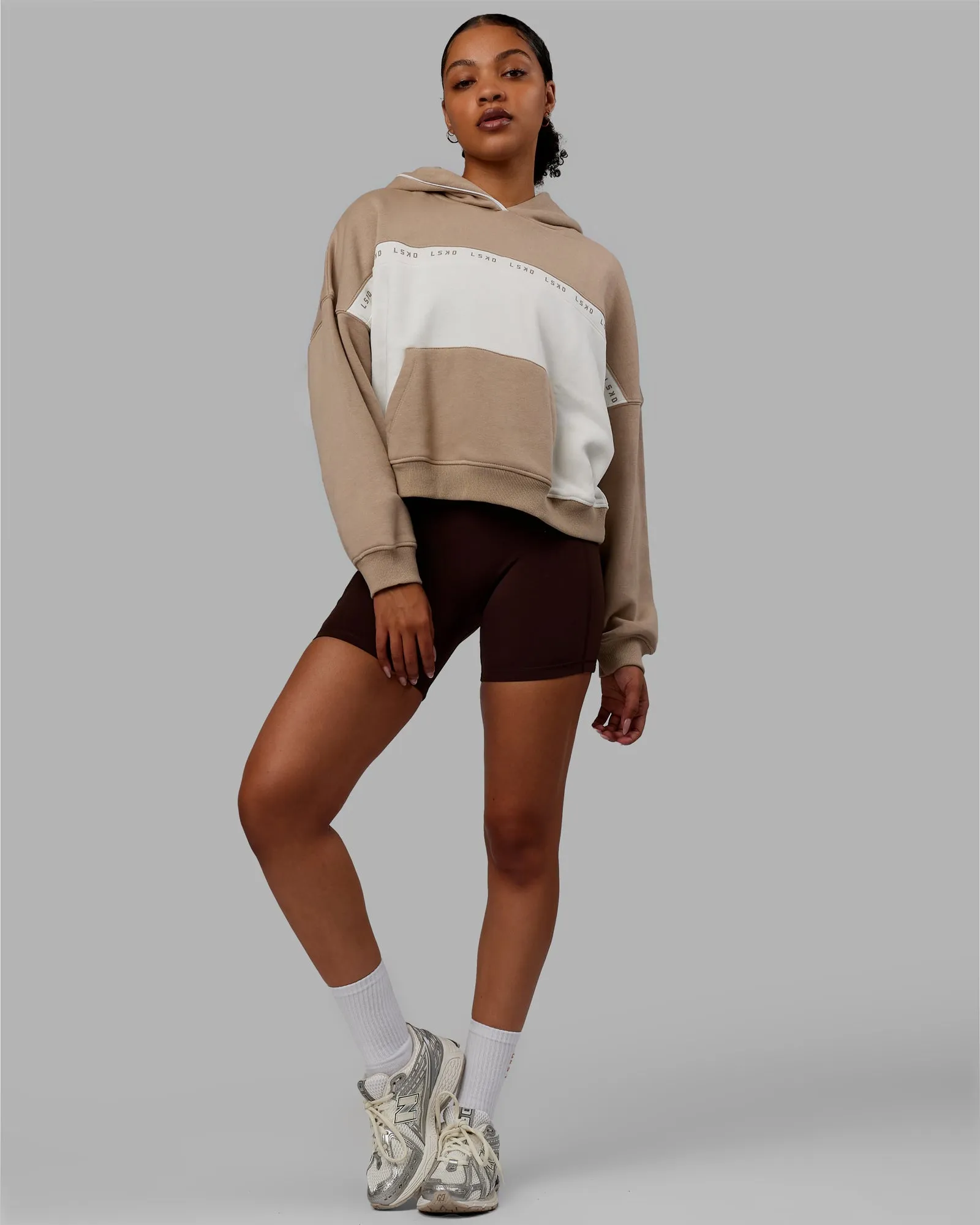 Extend Hoodie - Taupe-White sold by LSKD product image thumbnail 2
