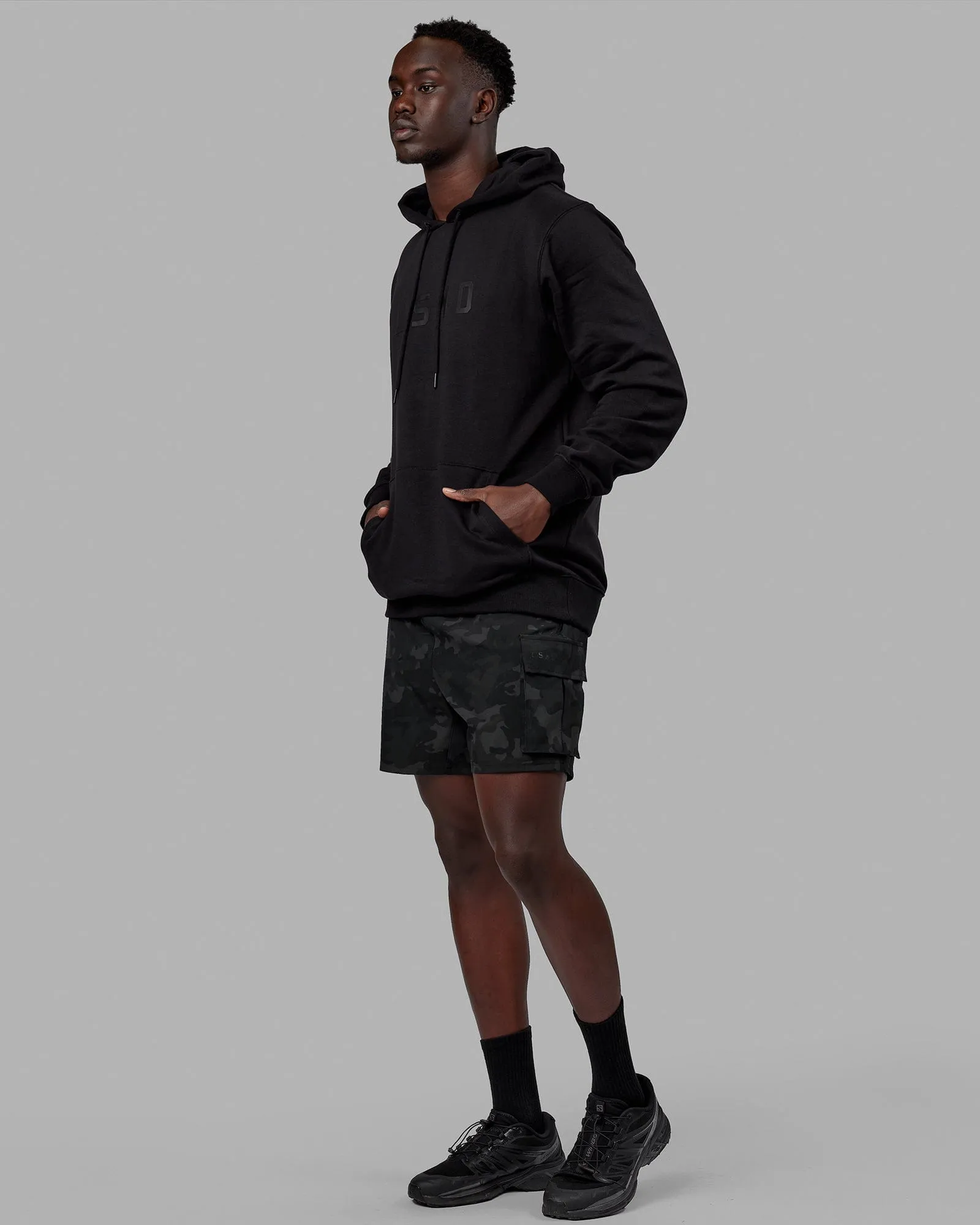 Unisex Structure Hoodie - Black-Black sold by LSKD product image thumbnail 5