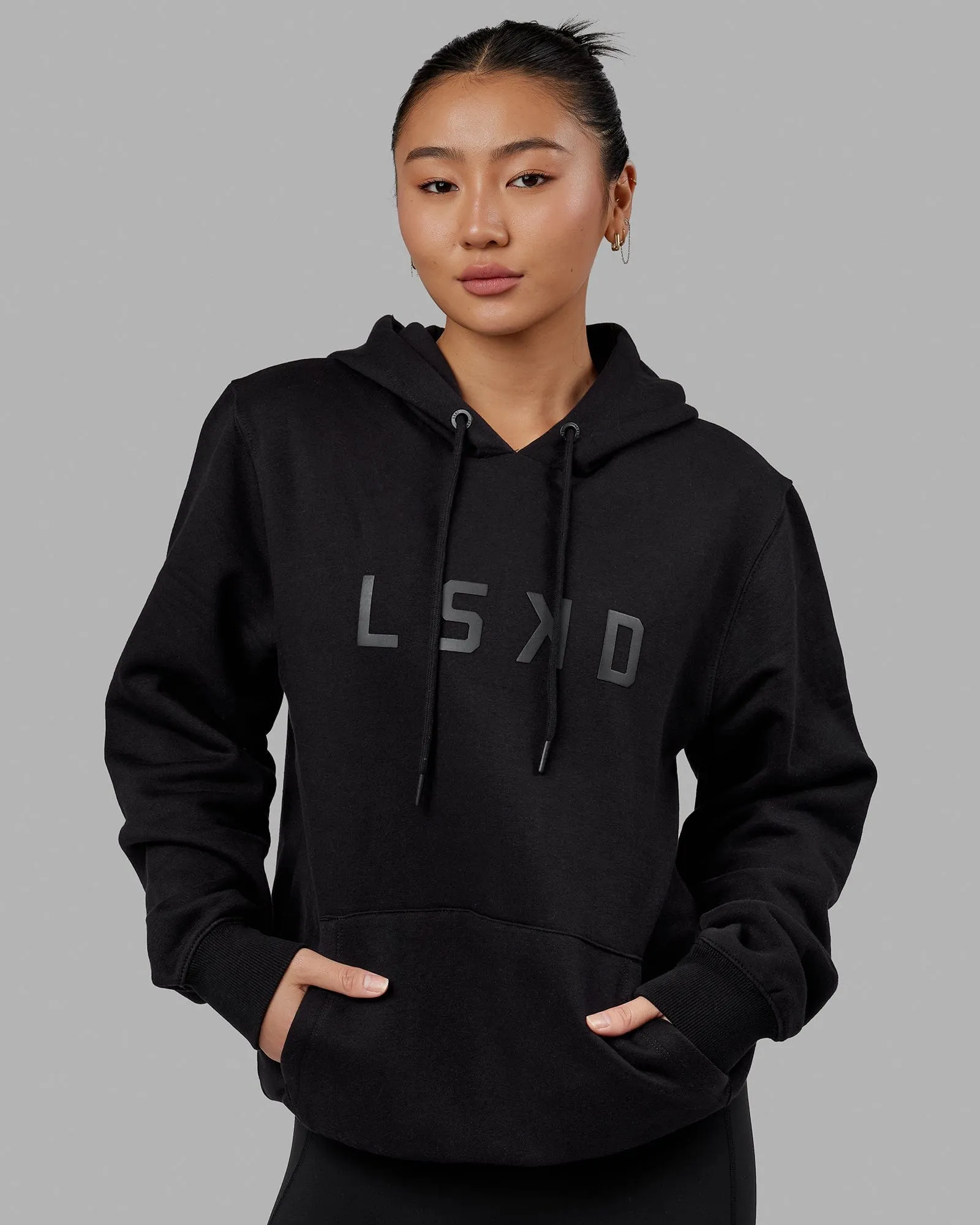 Unisex Structure Hoodie - Black-Black sold by LSKD product image thumbnail 3