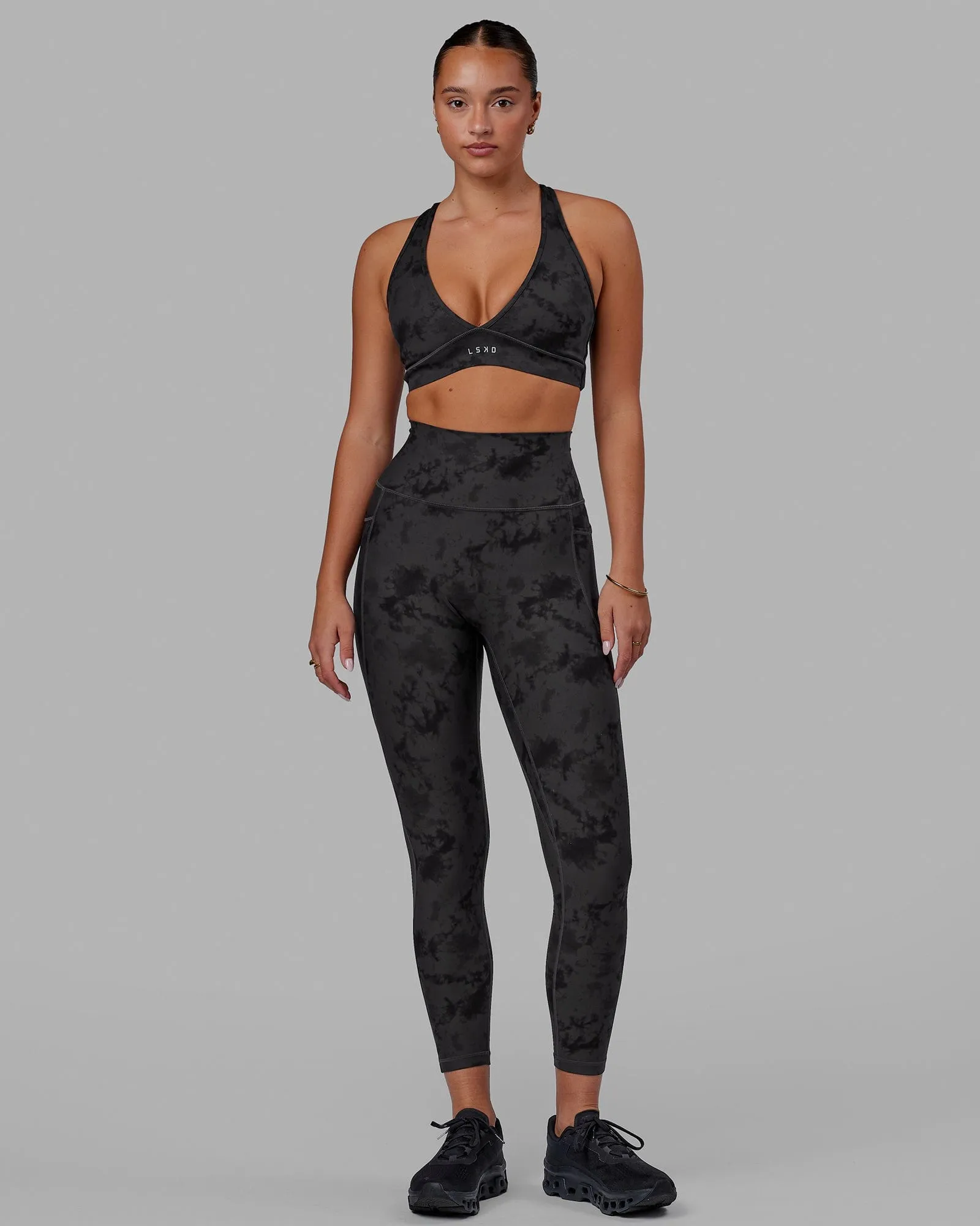 Fusion 7/8 Length Tights - Black Tie-Dye sold by LSKD product image thumbnail 2