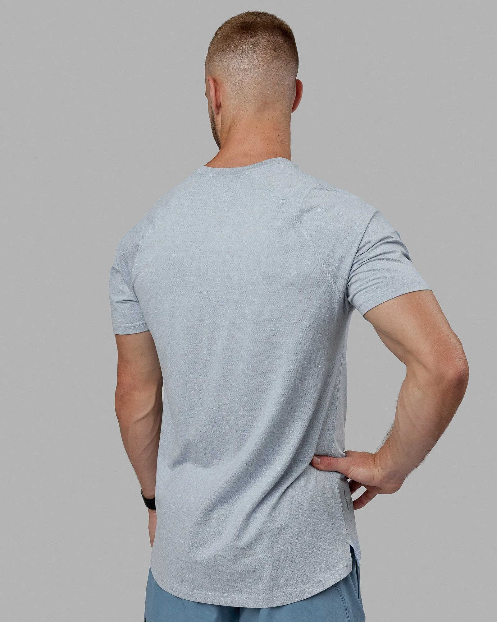 Perform VapourFLX Tee - Blue Fog Marl sold by LSKD product image thumbnail 4