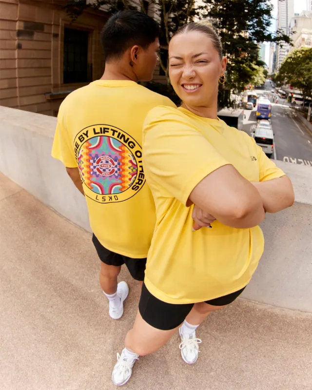Unisex We Rise Together FLXCotton Tee Oversize - Lemon sold by LSKD