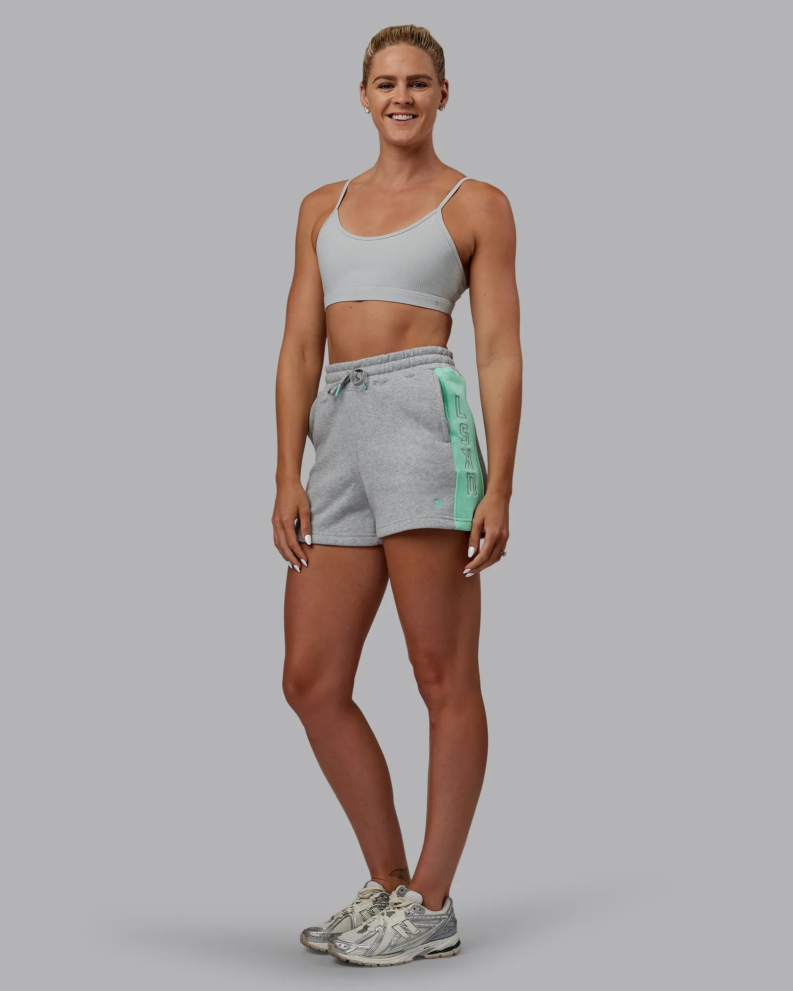 Tenacity Ribbed Lounge Bra - Light Grey Marl sold by LSKD product image thumbnail 4