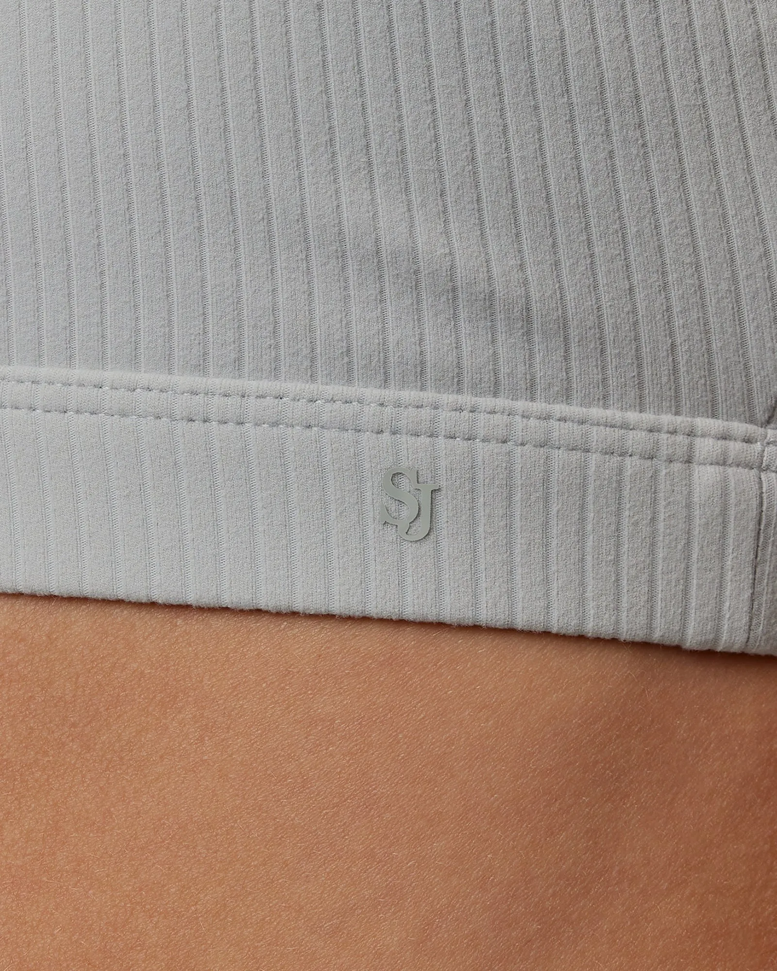 Tenacity Ribbed Lounge Bra - Light Grey Marl sold by LSKD product image thumbnail 5