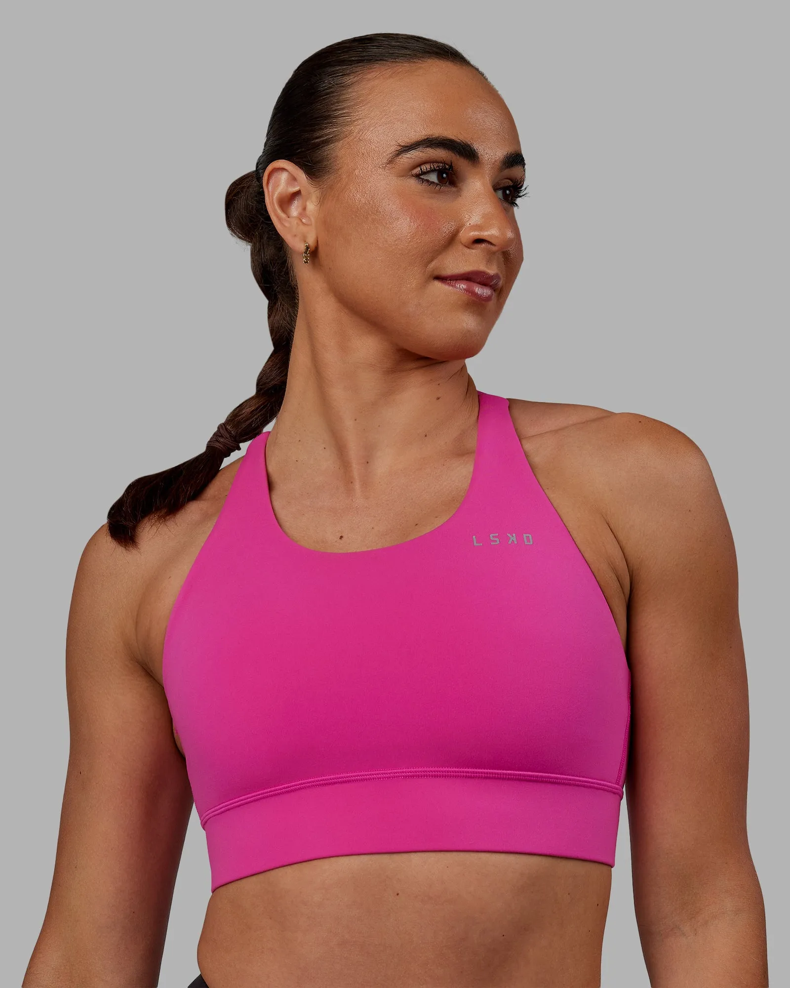 Accelerate Sports Bra - Fuchsia Pink sold by LSKD