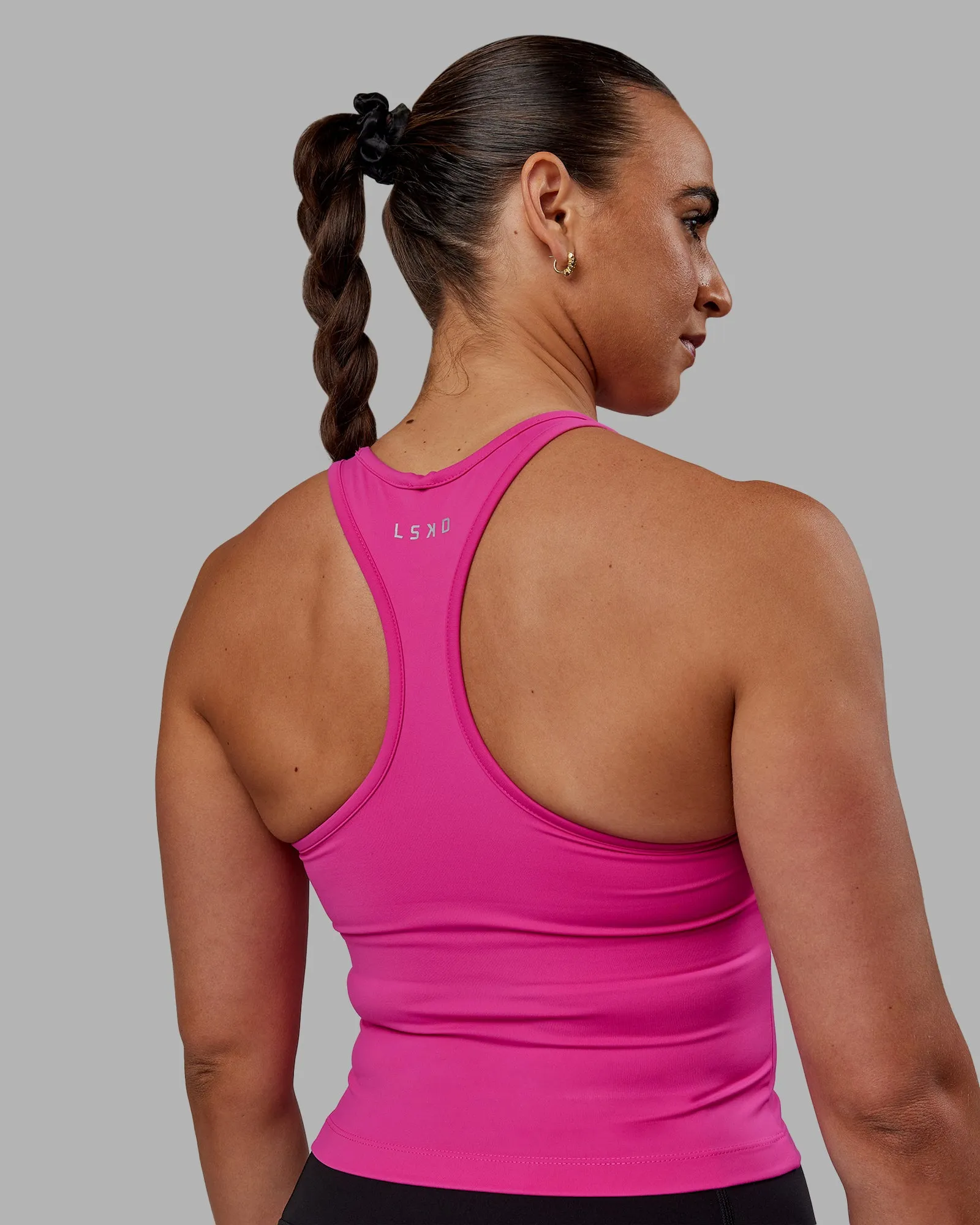 Flow Performance Tank With Shelf Bra - Fuchsia Pink sold by LSKD product image thumbnail 3