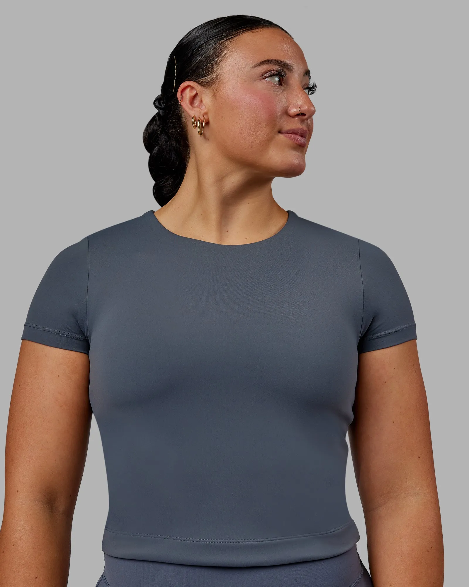 Staple Cropped Tee - Turbulence sold by LSKD product image thumbnail 2