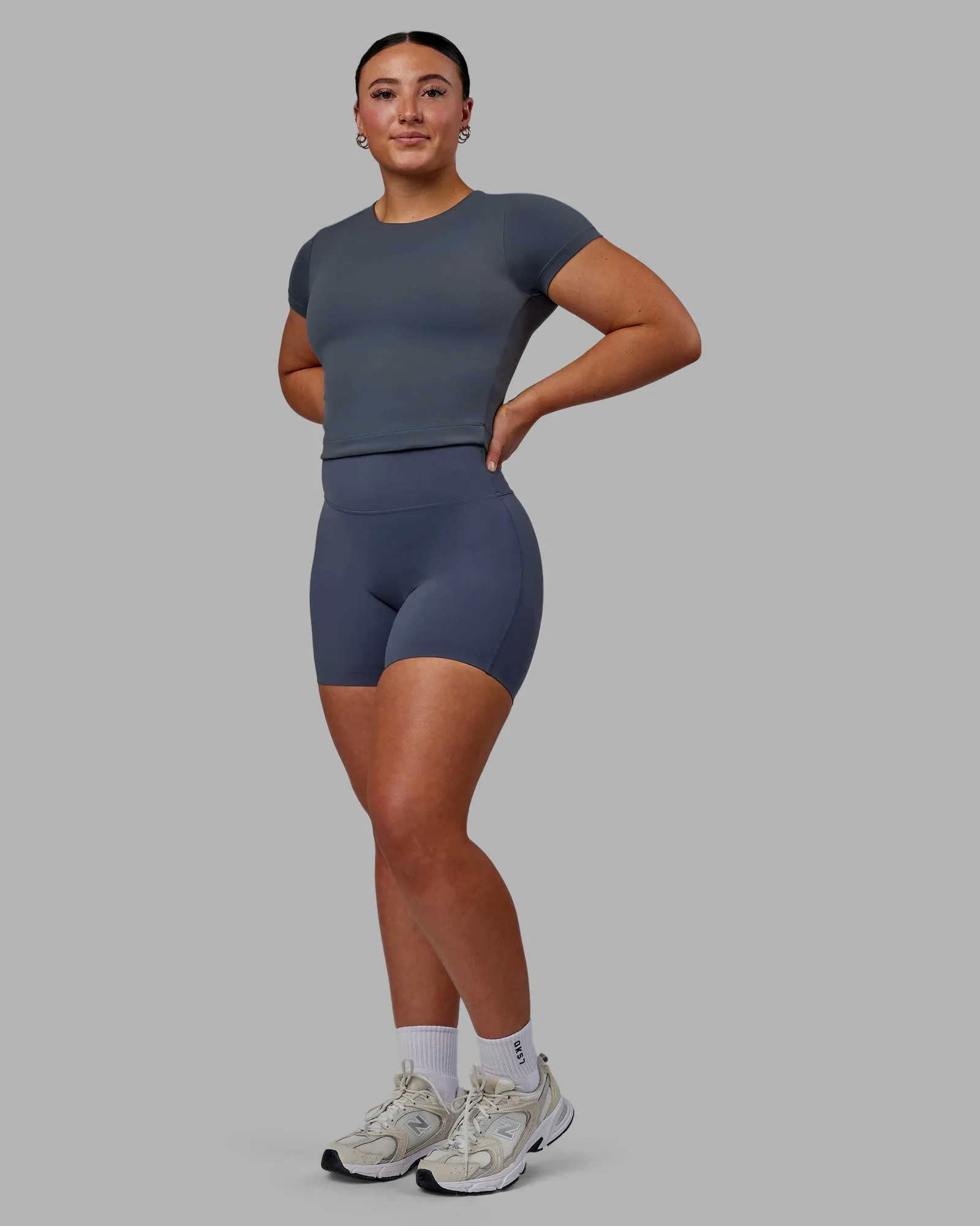 Staple Cropped Tee - Turbulence sold by LSKD product image thumbnail 4