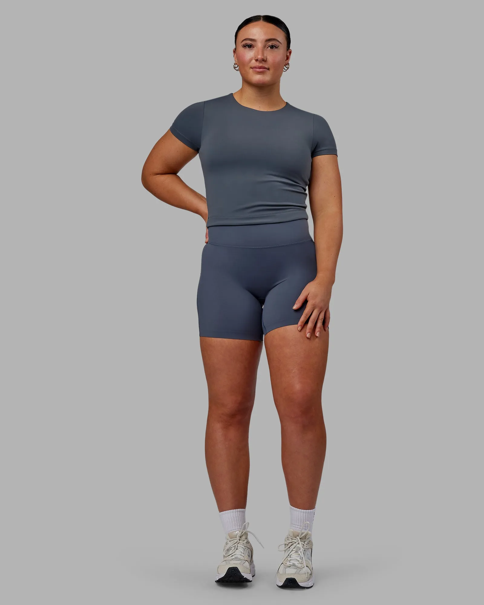 Staple Cropped Tee - Turbulence sold by LSKD