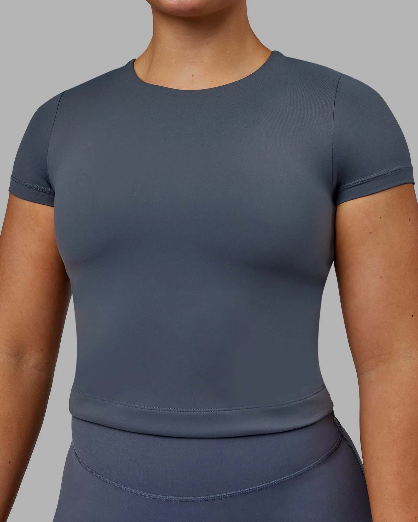 Staple Cropped Tee - Turbulence sold by LSKD product image thumbnail 5