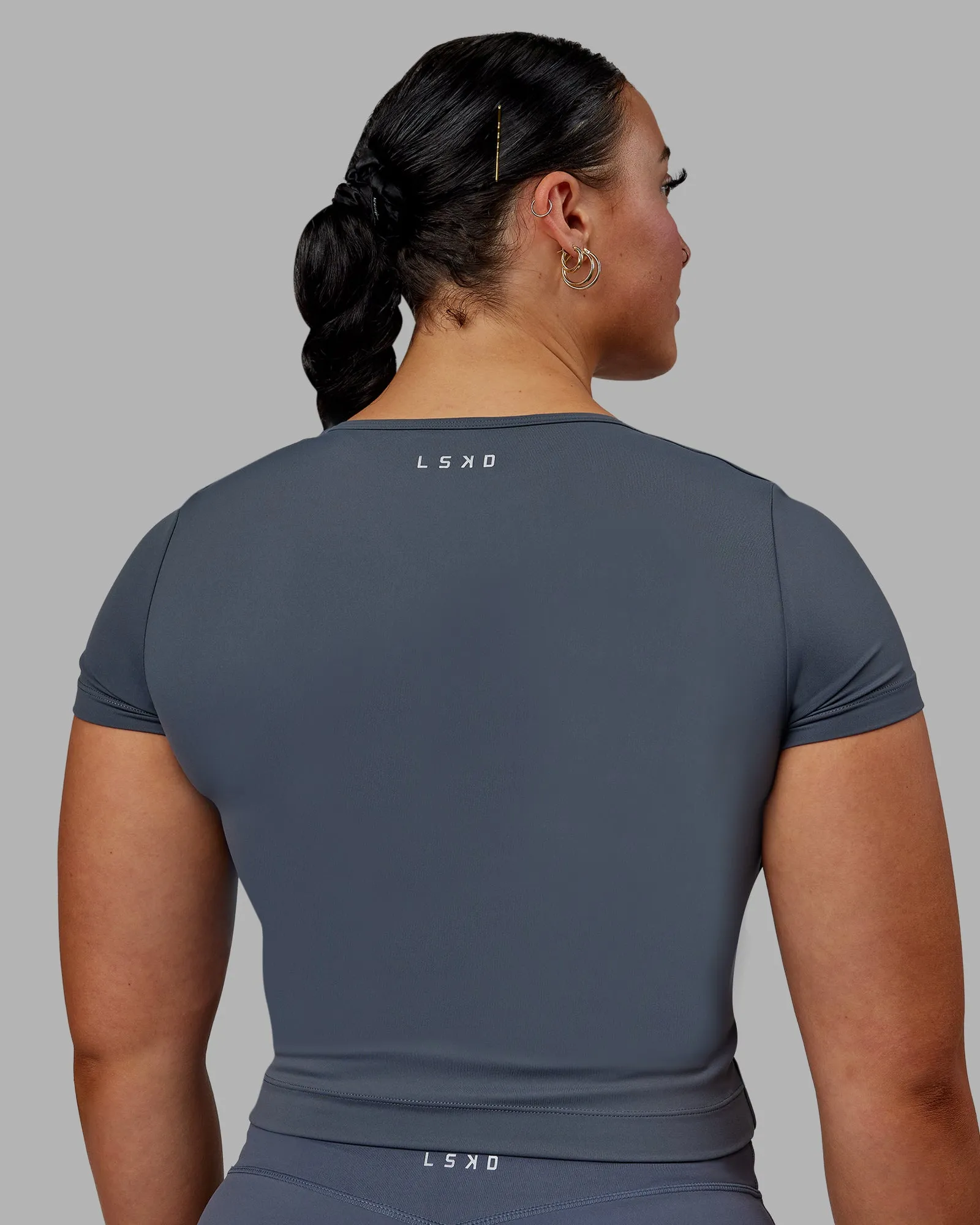 Staple Cropped Tee - Turbulence sold by LSKD product image thumbnail 3