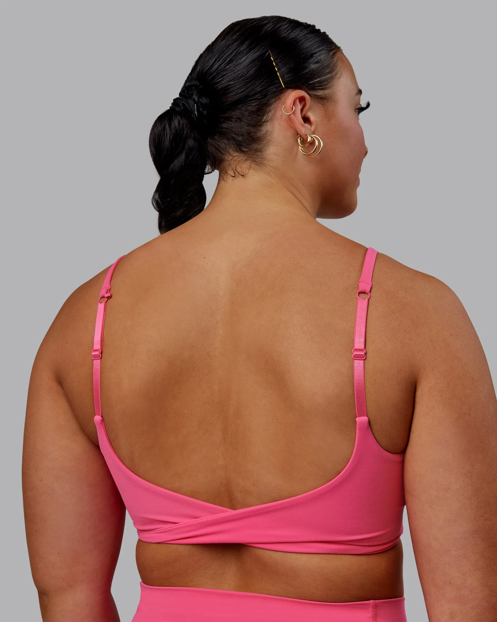 Twist Sports Bra - Carmine Rose sold by LSKD product image thumbnail 5