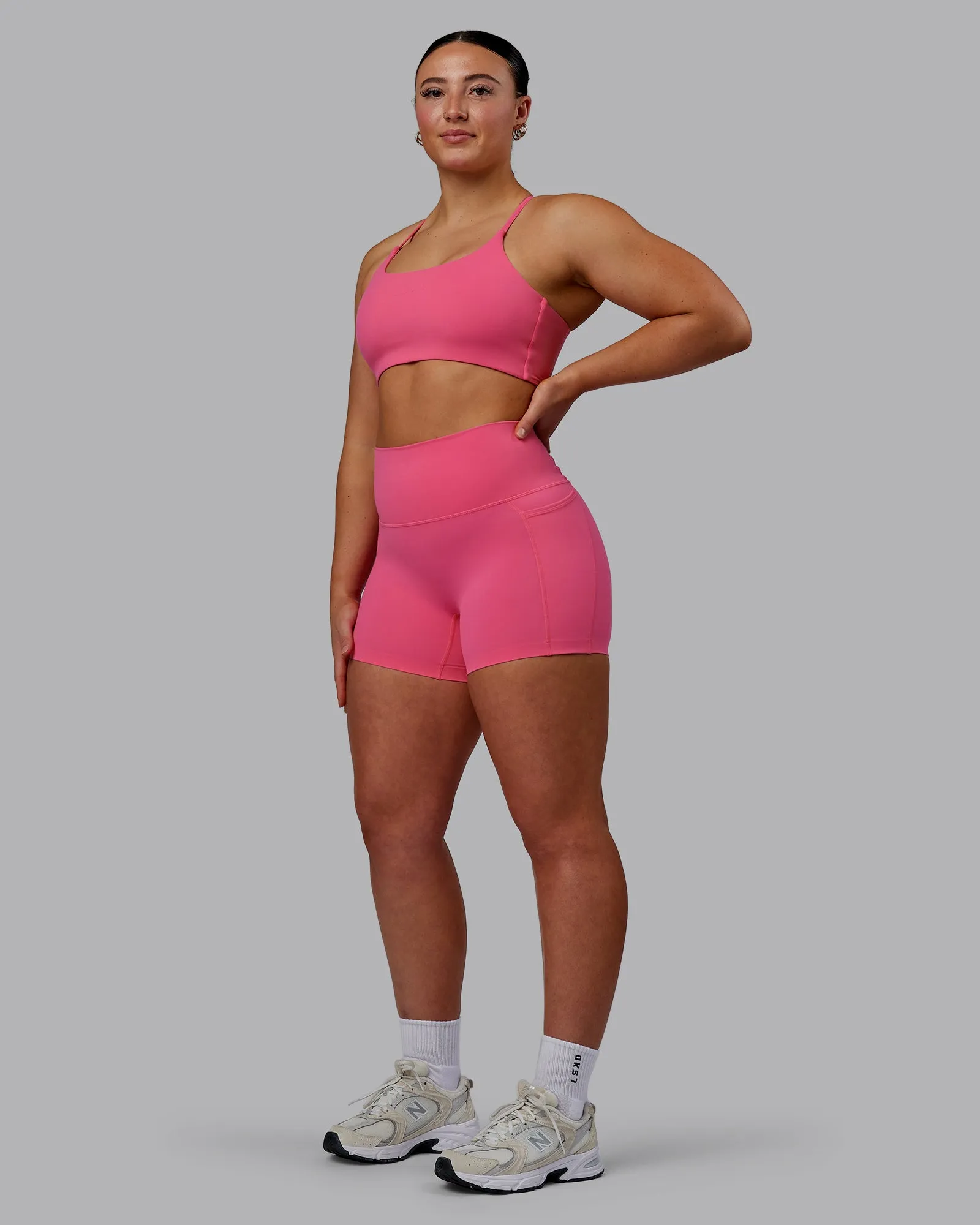 Twist Sports Bra - Carmine Rose sold by LSKD product image thumbnail 4