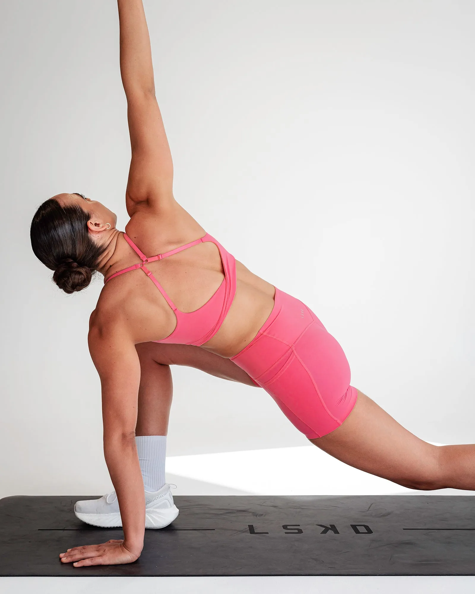 Twist Sports Bra - Carmine Rose sold by LSKD product image thumbnail 2