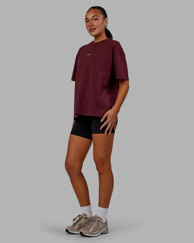 Go-To FLXCotton Oversized Tee - Dark Cherry sold by LSKD