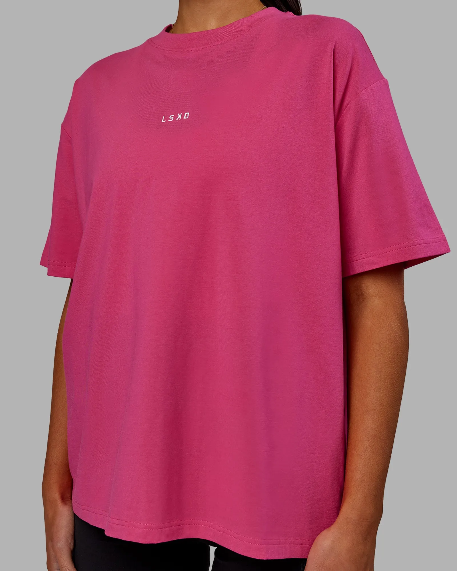Go-To FLXCotton Oversized Tee - Pink Flash sold by LSKD product image thumbnail 5