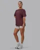 Sara I Can Shall & Will Oversized Washed Tee - Bordeaux-Shale Beige sold by LSKD