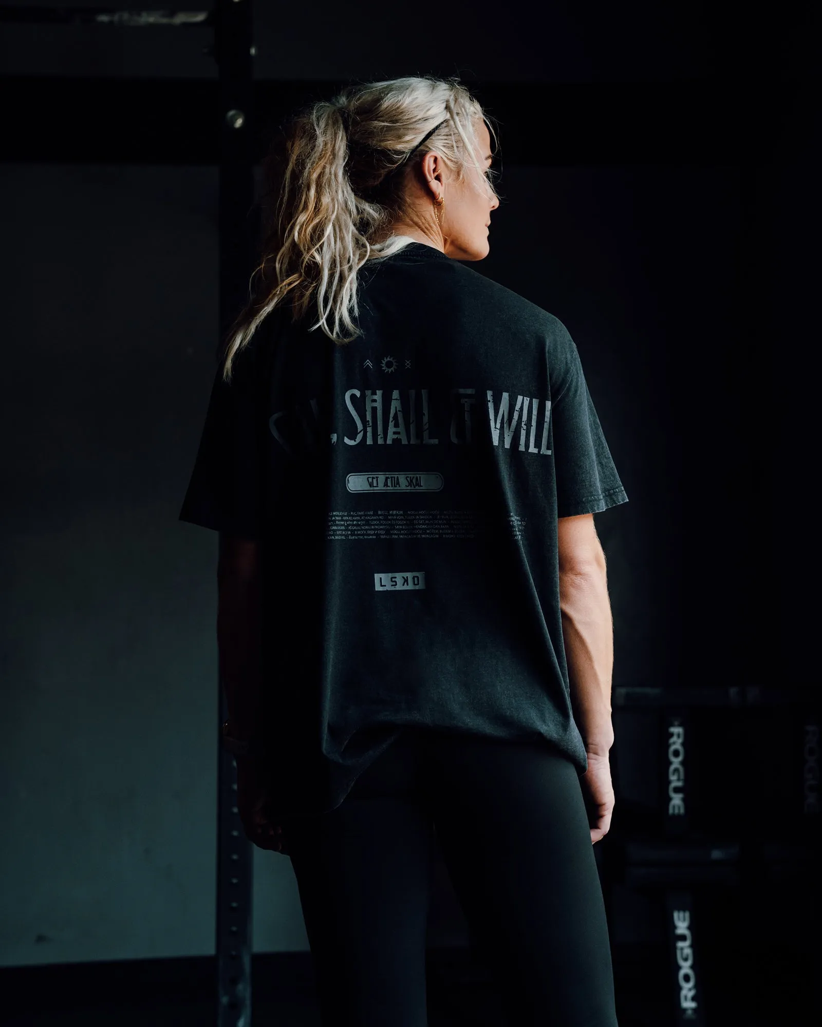 Sara I Can Shall & Will Oversized Washed Tee - Black-Black sold by LSKD product image thumbnail 5