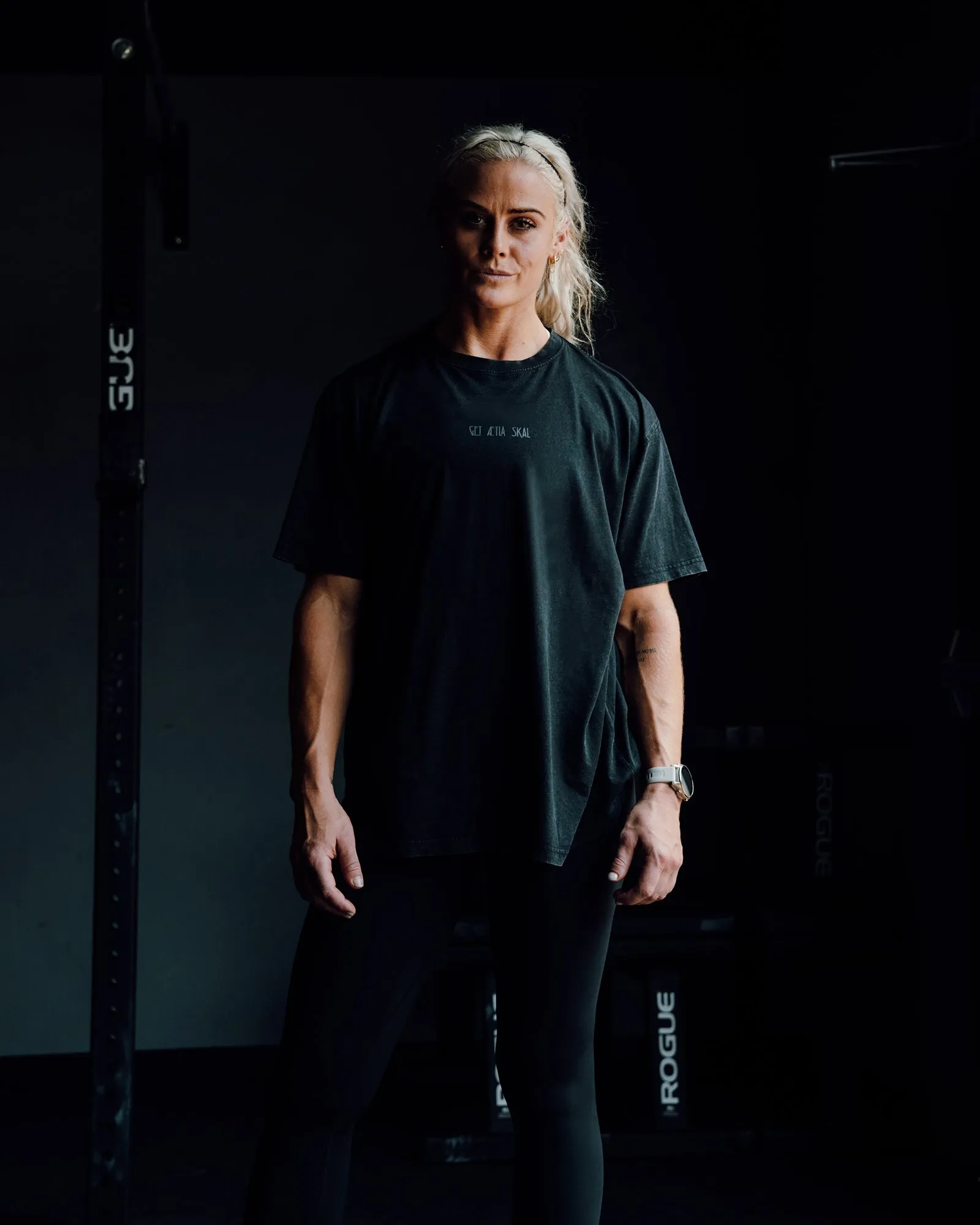 Sara I Can Shall & Will Oversized Washed Tee - Black-Black sold by LSKD