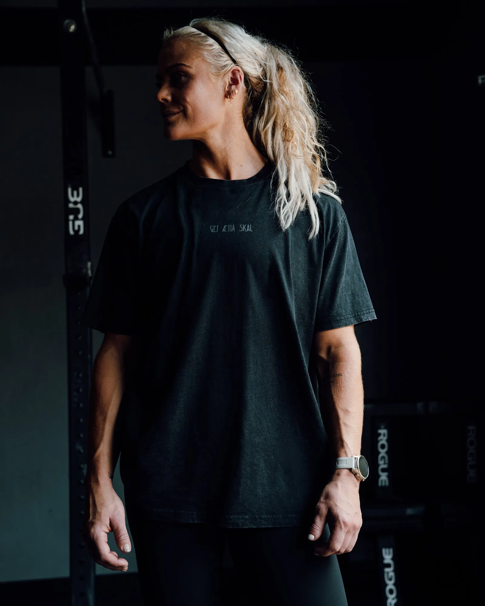 Sara I Can Shall & Will Oversized Washed Tee - Black-Black sold by LSKD product image thumbnail 4