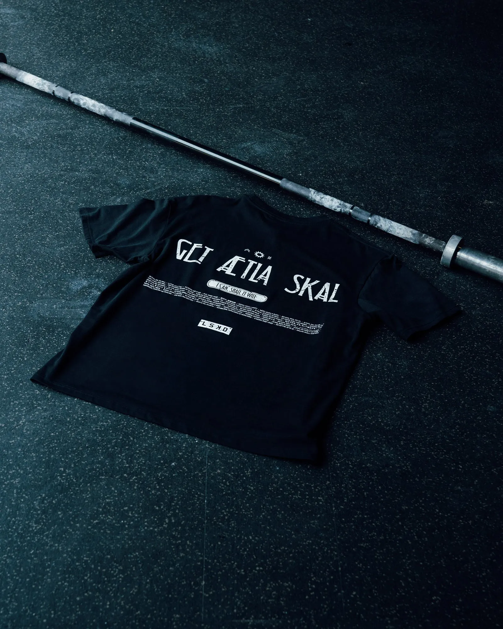 Sara GET ÆTLA SKAL Unisex FLXCotton Oversize Tee - Black-White sold by LSKD