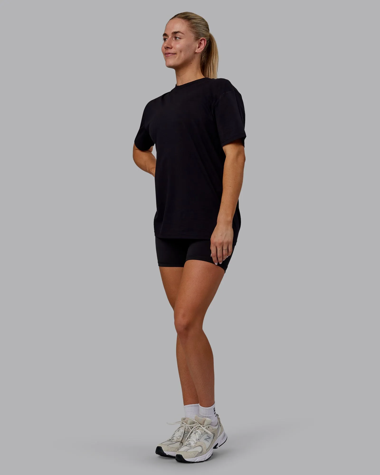 Sara GET ÆTLA SKAL Unisex FLXCotton Oversize Tee - Black-White sold by LSKD product image thumbnail 5